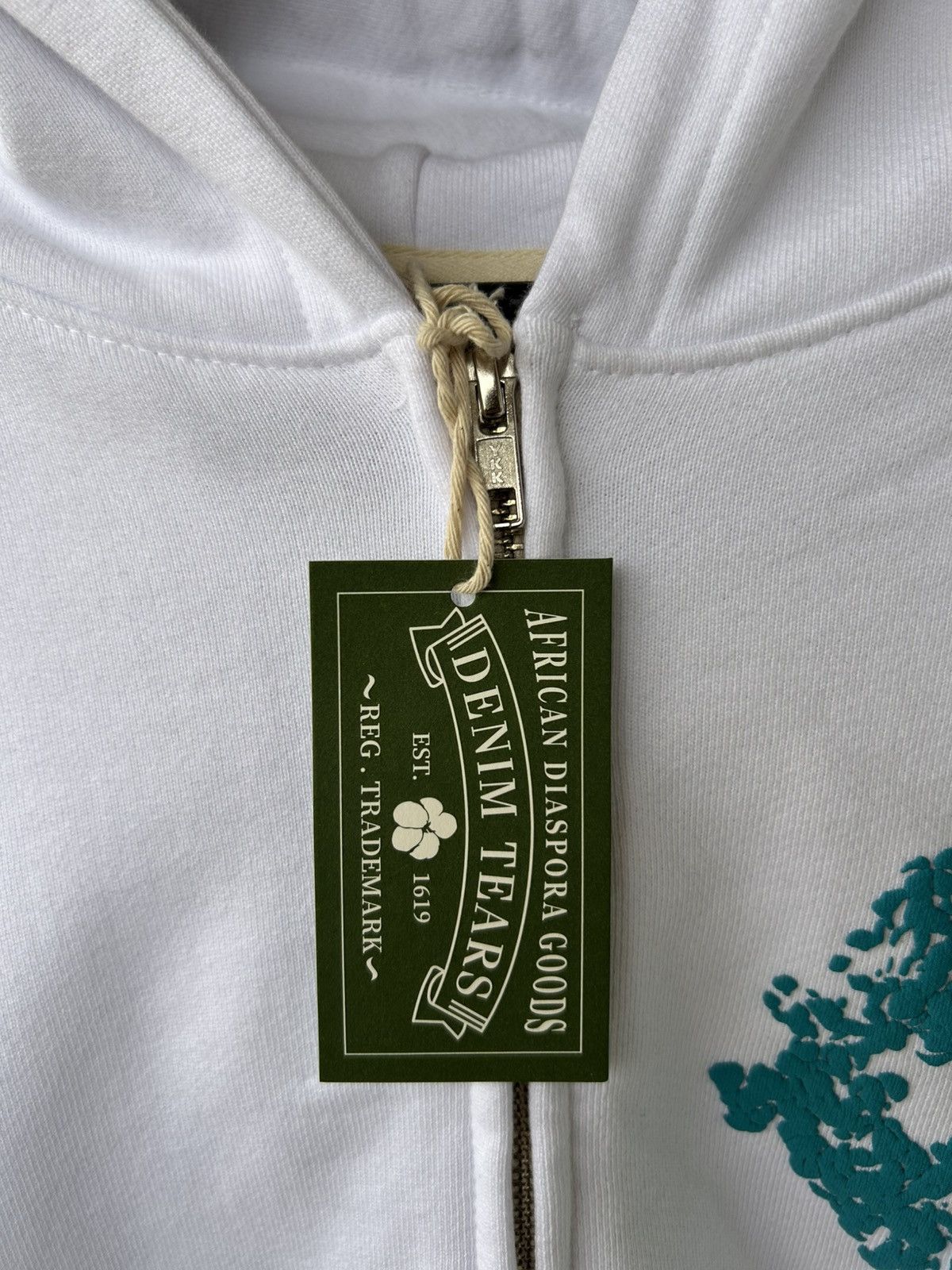 DENIM TEARS DENIM TEARS UNIVERSITY ZIP TEAL Size US L / EU 52-54 / 3 - 4 Thumbnail