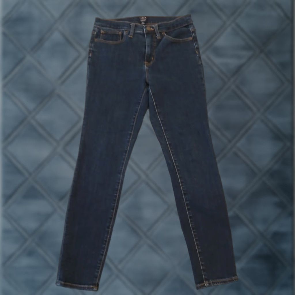 J.Crew J.Crew Jeans Skinny Womens Size 27 Blue Dark Wash Mid Rise 27 In Inseam 27 5-Pocket Denim Cotton Blend Regular Waist 28 in XS? Size 27" / US 4 / IT 40 - 1 Thumbnail