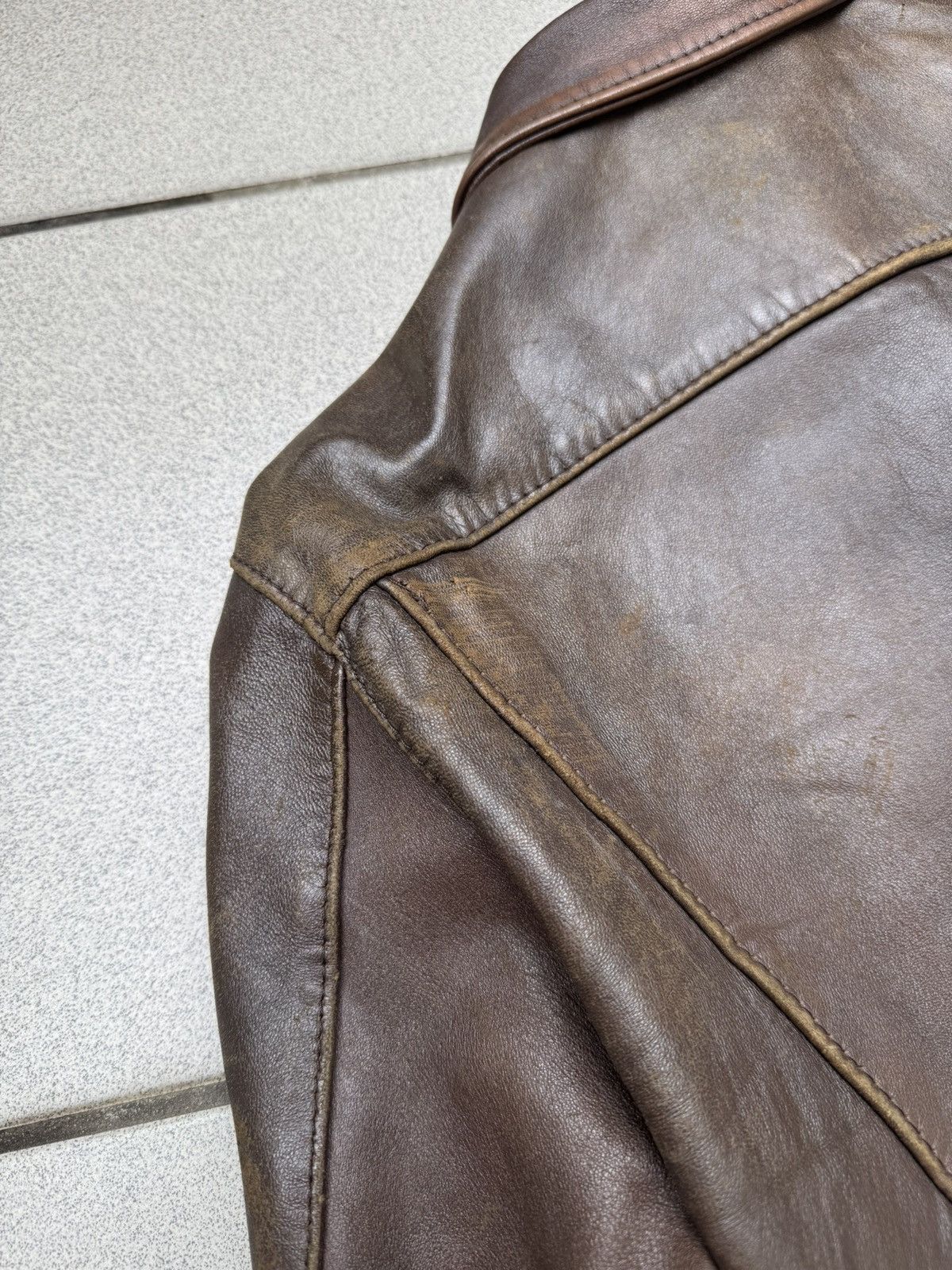 Levi's Vtg 1950s Levi’s ‘short horn’ Big E Leather Jacket Size US S / EU 44-46 / 1 - 12 Thumbnail