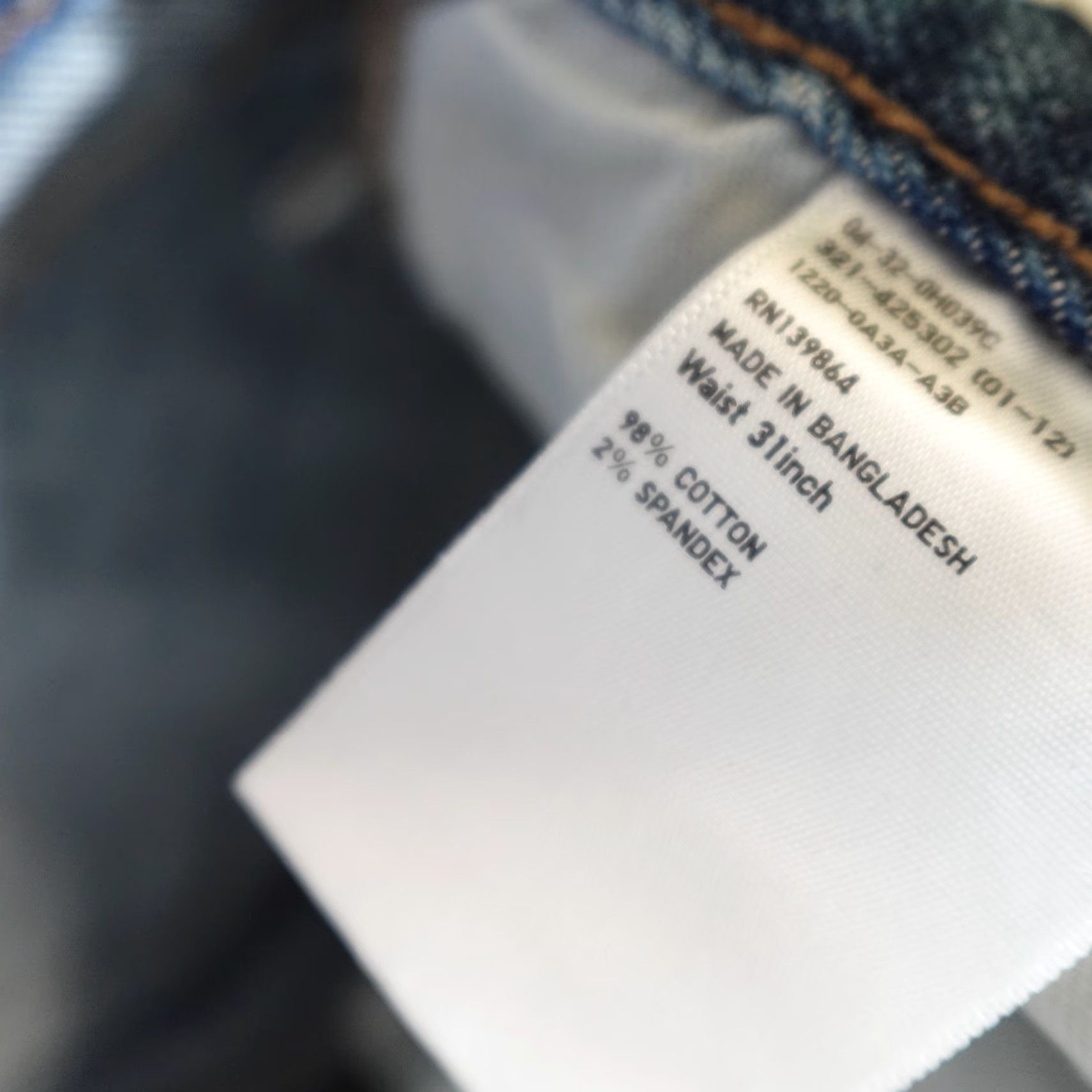 Uniqlo Uniqlo Jeans 31 x 31 Blue Slim Straight Kaihara Denim Distressed NEW Size US 31 - 3 Thumbnail