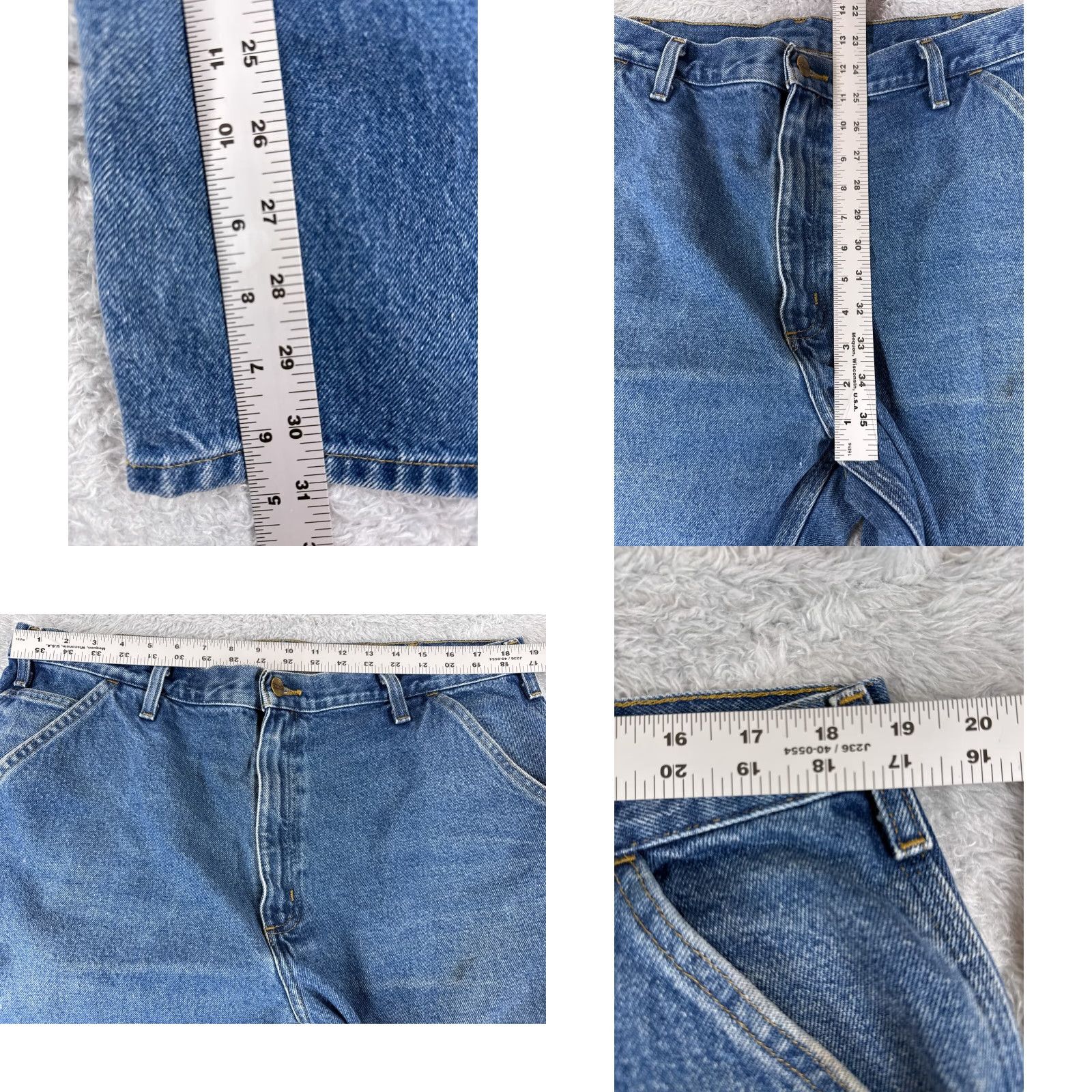 Carhartt Carhartt Jeans Adult 40 Blue Denim 5-Pocket Design Regular 40x32 Straight Cargo Cotton Read 40x32 Mens Vintage No Size US 40 / EU 56 - 8 Thumbnail