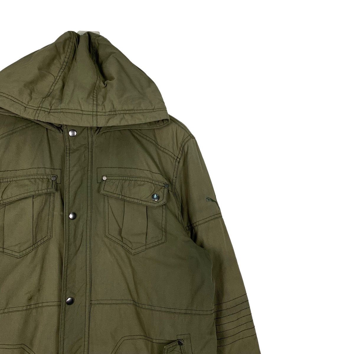 Puma PUMA Four Pocket Hooded Green Jacket #1126-C51 Size US L / EU 52-54 / 3 - 4 Thumbnail