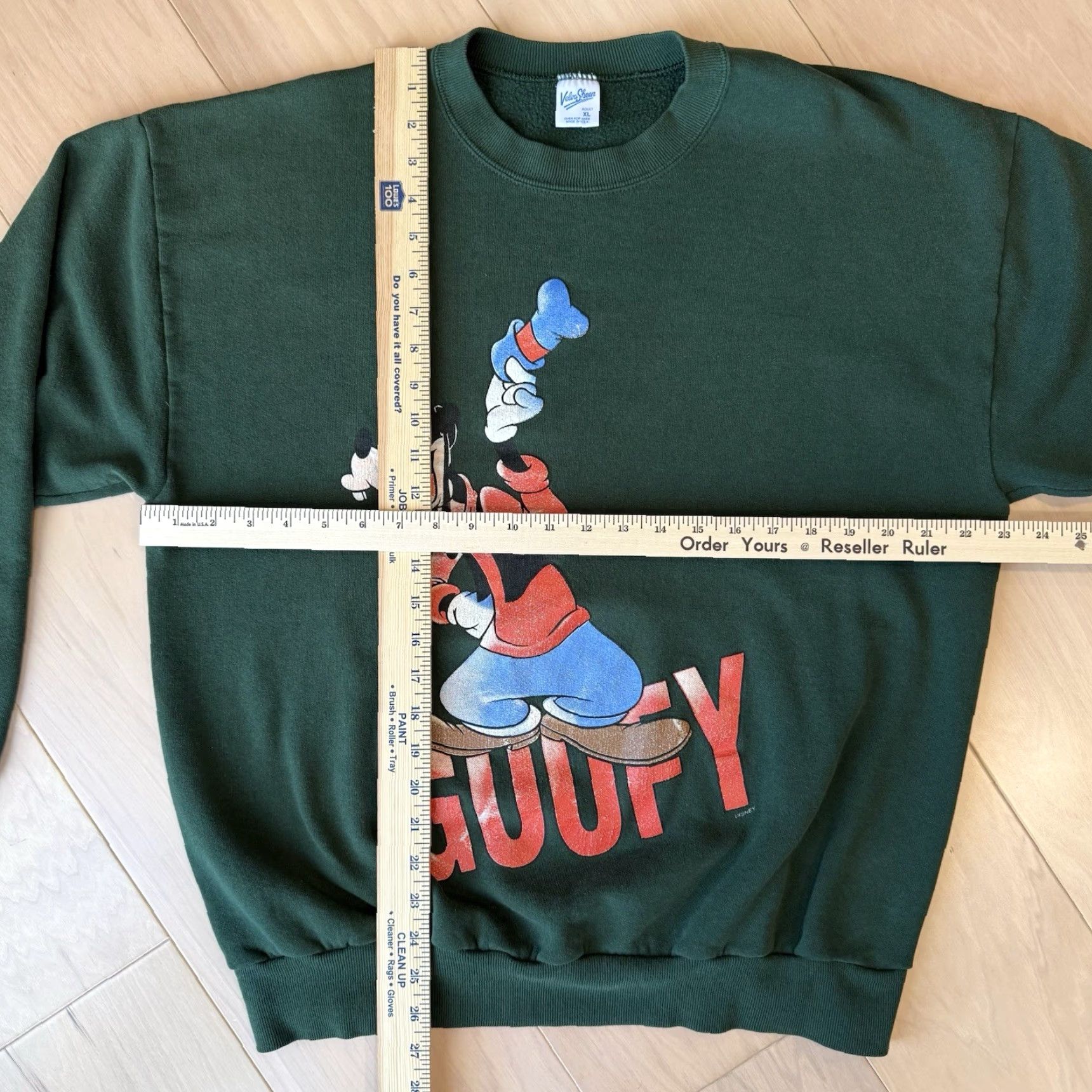 Disney VINTAGE Goofy Sweatshirt Men XL Green 90s Disney Cartoon Promo Fleece Pullover Sweatshirt Shirt Logo Mens Green 90s Cartoon Disney Crew Neck Size US XL / EU 56 / 4 - 3 Thumbnail
