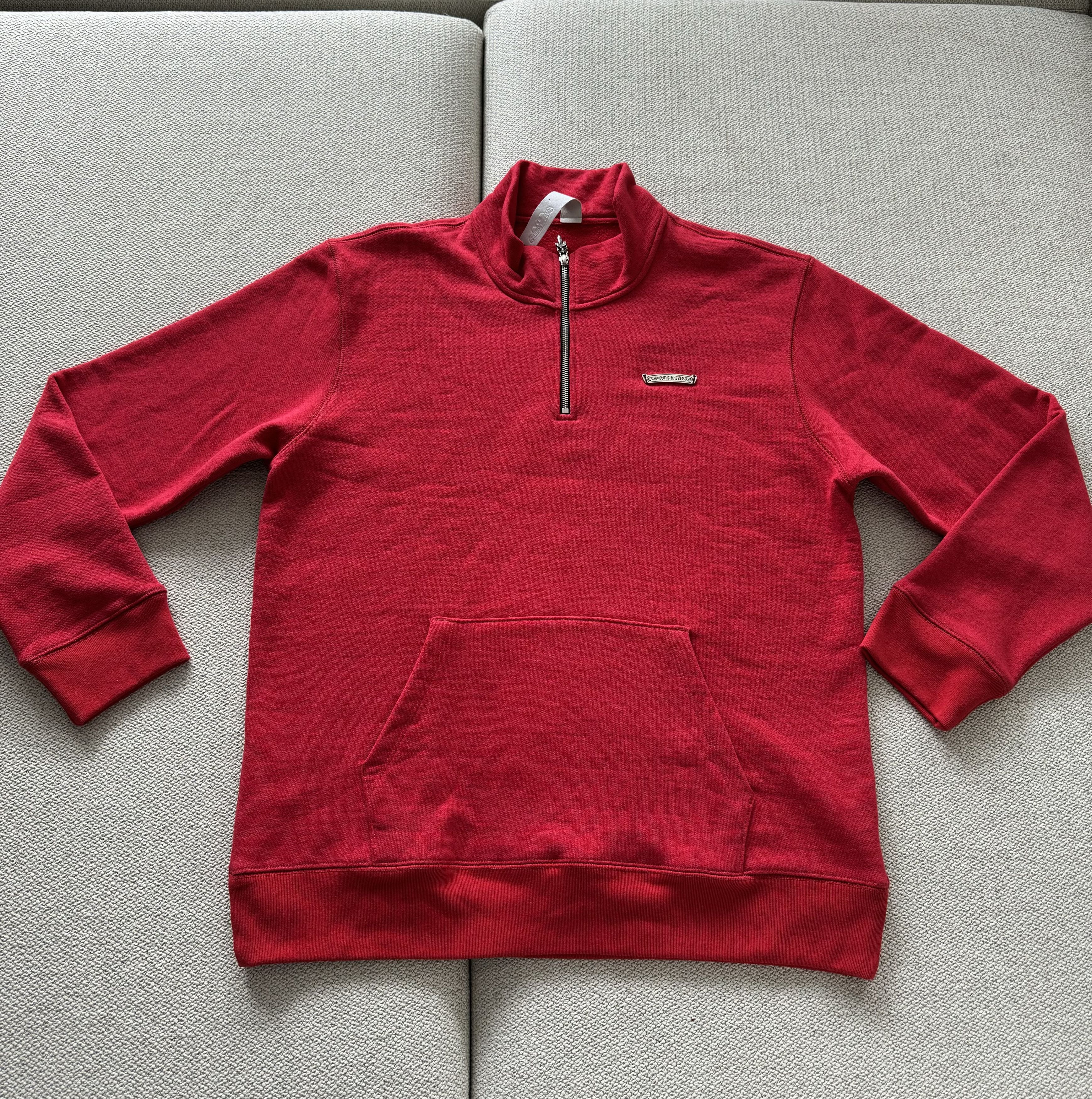 Chrome Hearts Chrome Hearts Red Hollywood Triple Cross Half Zip Sweatshirt Size US L / EU 52-54 / 3 - 1 Thumbnail