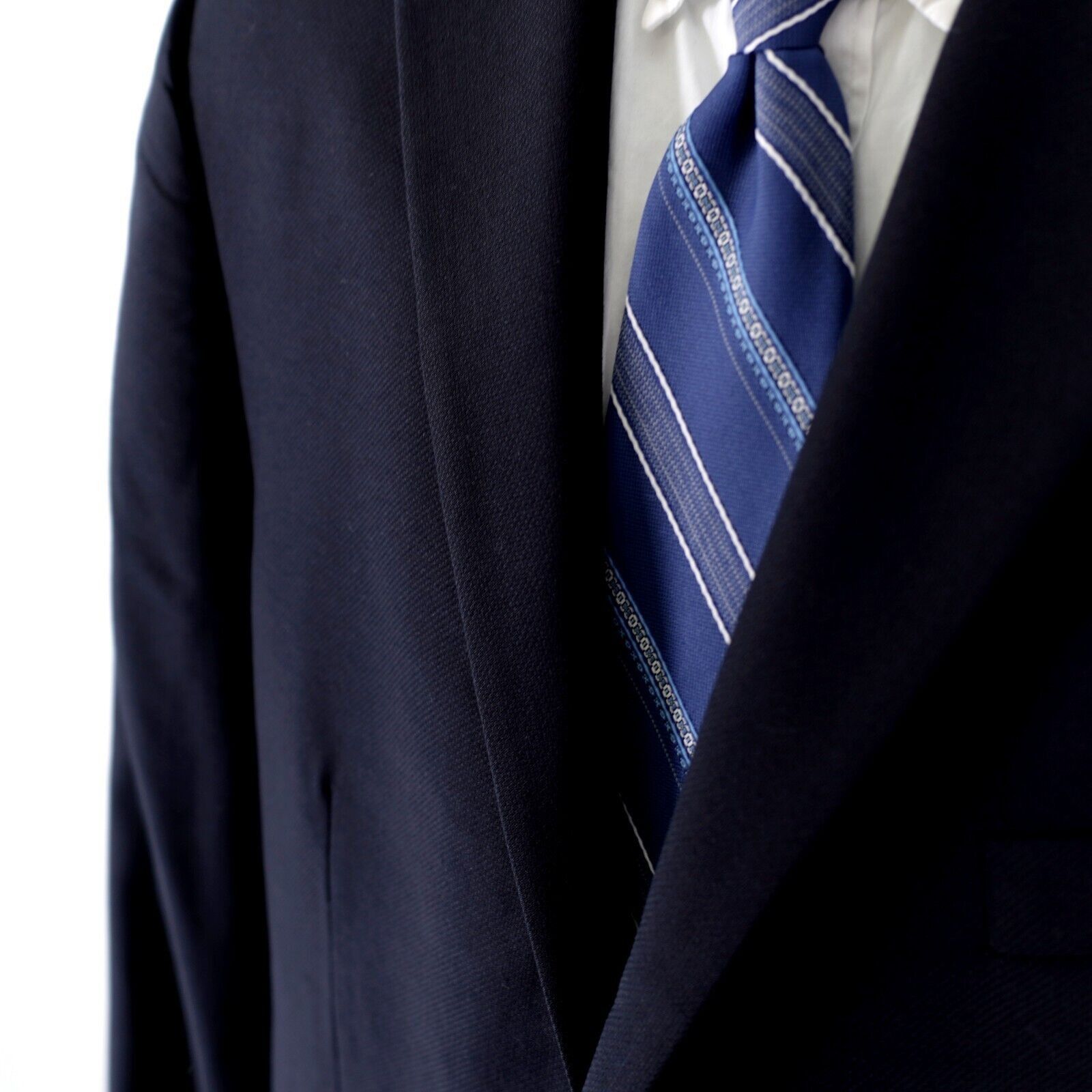 Hart Schaffner Marx Hart Schaffner Marx Blue Thick Wool 2 Silver Button Blazer 4 Size 44L - 3 Thumbnail