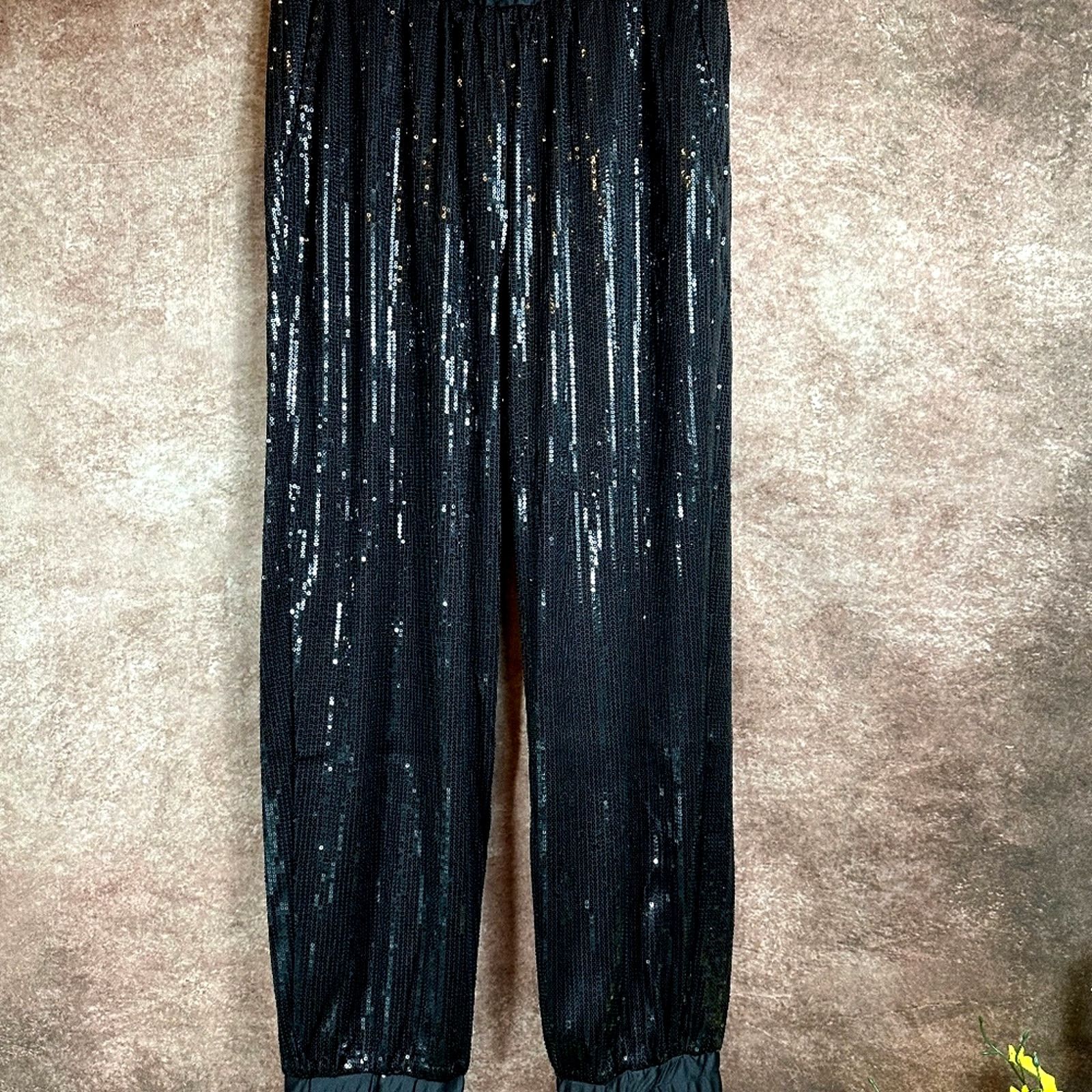 Other Shavonne Dorsey Sequin Jogger Black M Size 29" - 10 Thumbnail