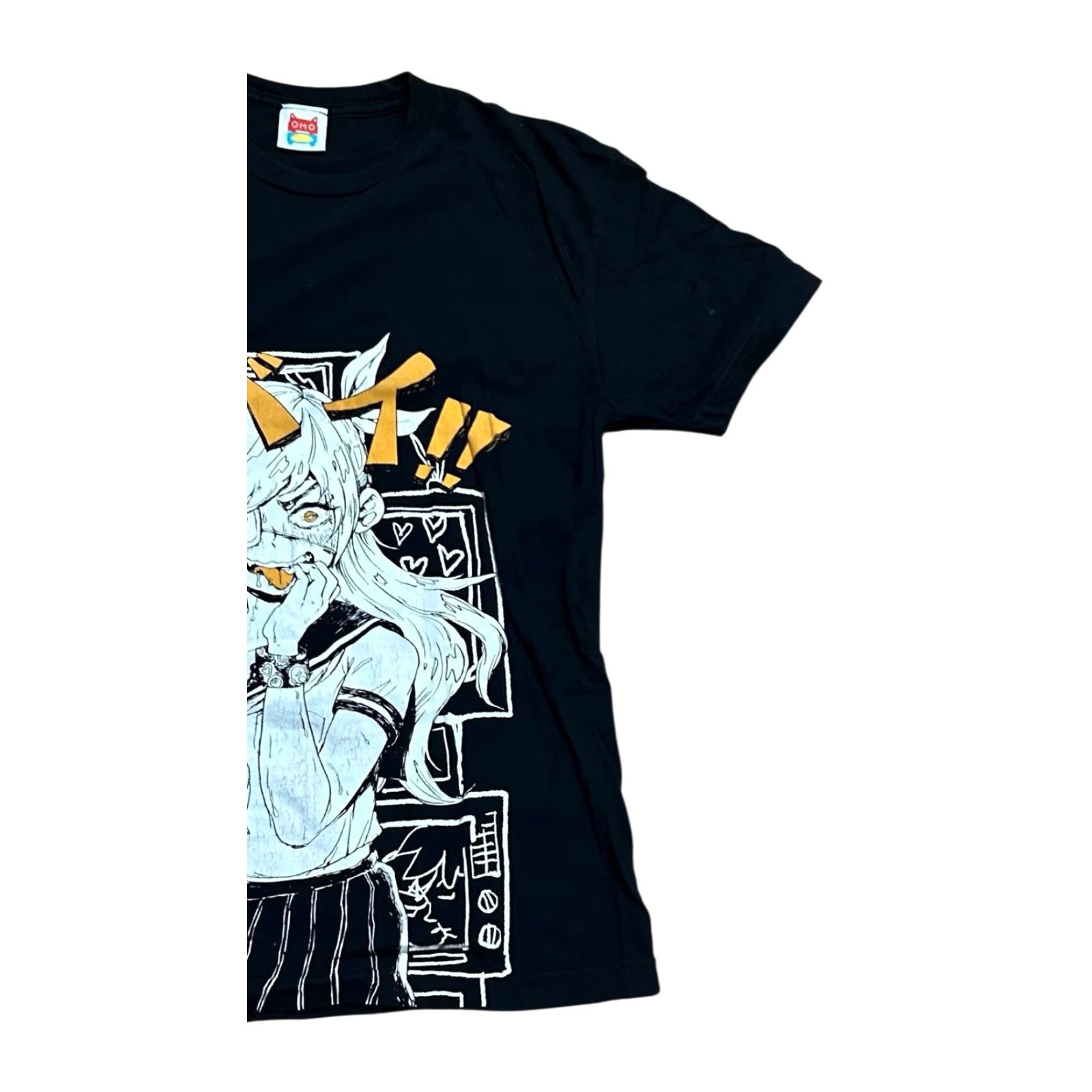 OMOCAT VINTAGE Crunchyroll OMOCAT Anime Girl Graphic T-Shirt Black Short Sleeve Mens Small Size US S / EU 44-46 / 1 - 3 Thumbnail
