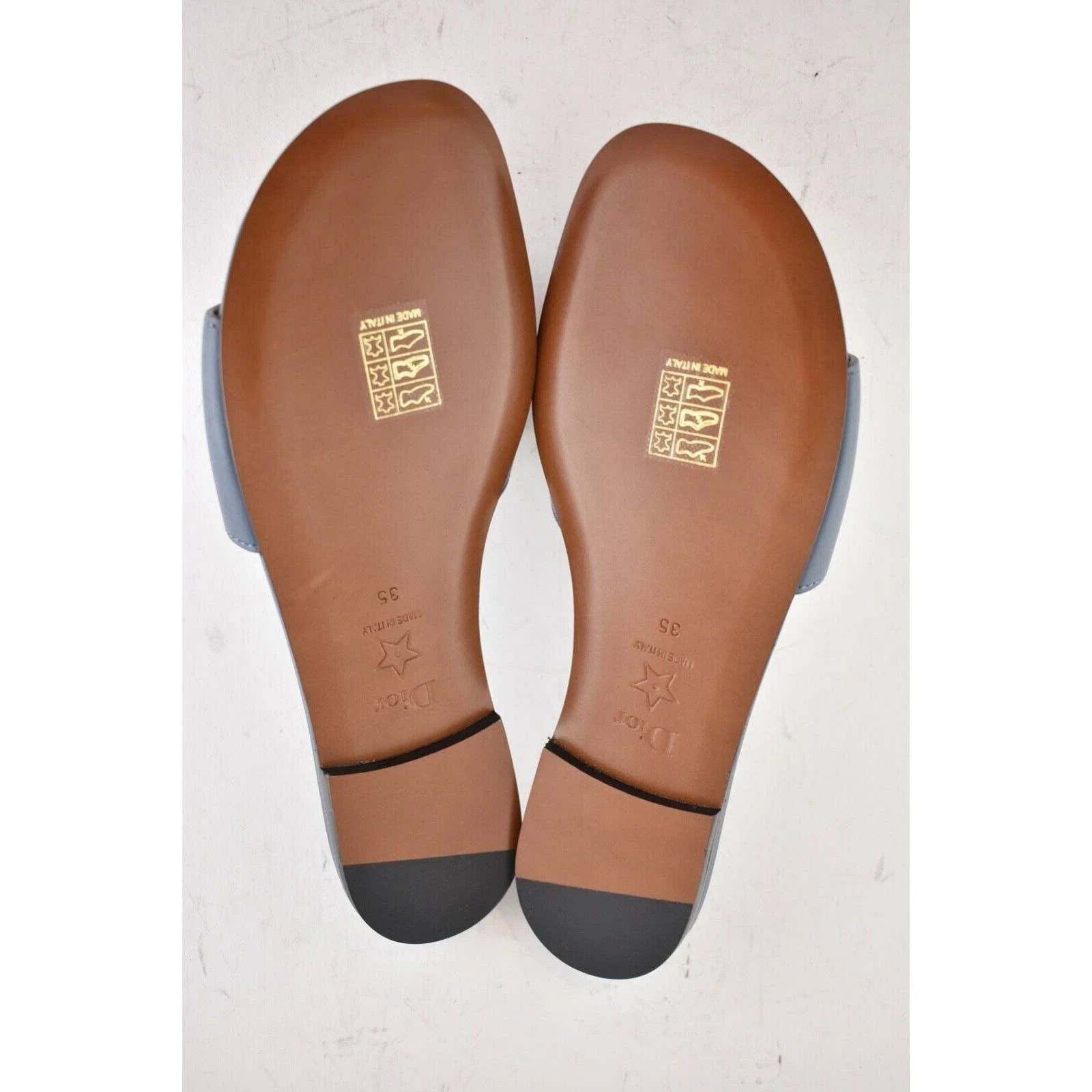 Dior Christian Dior Leather Club Logo Slide Mule Flat Sandal 35 Size US 5 / IT 35 - 12 Thumbnail