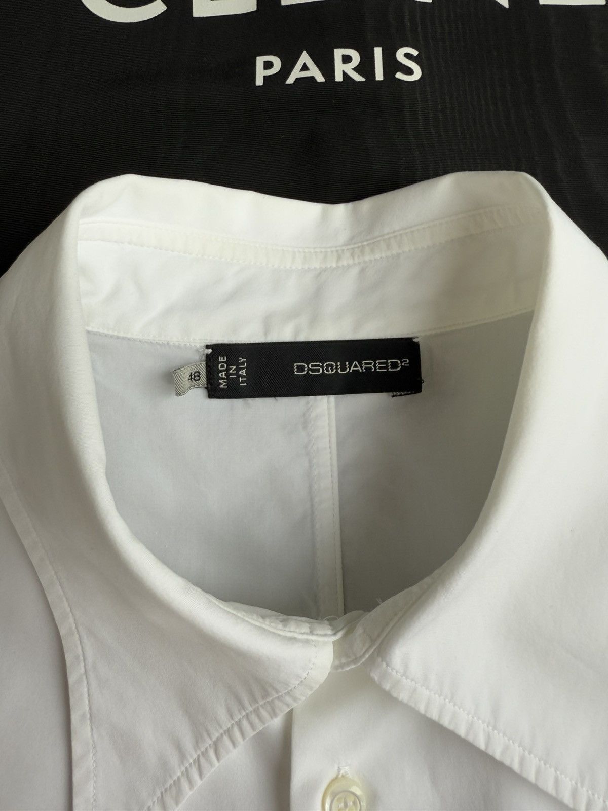 Dsquared2 FW13 Dsquared logo dinner dress shirt big collar rare 48 Size US M / EU 48-50 / 2 - 22 Thumbnail