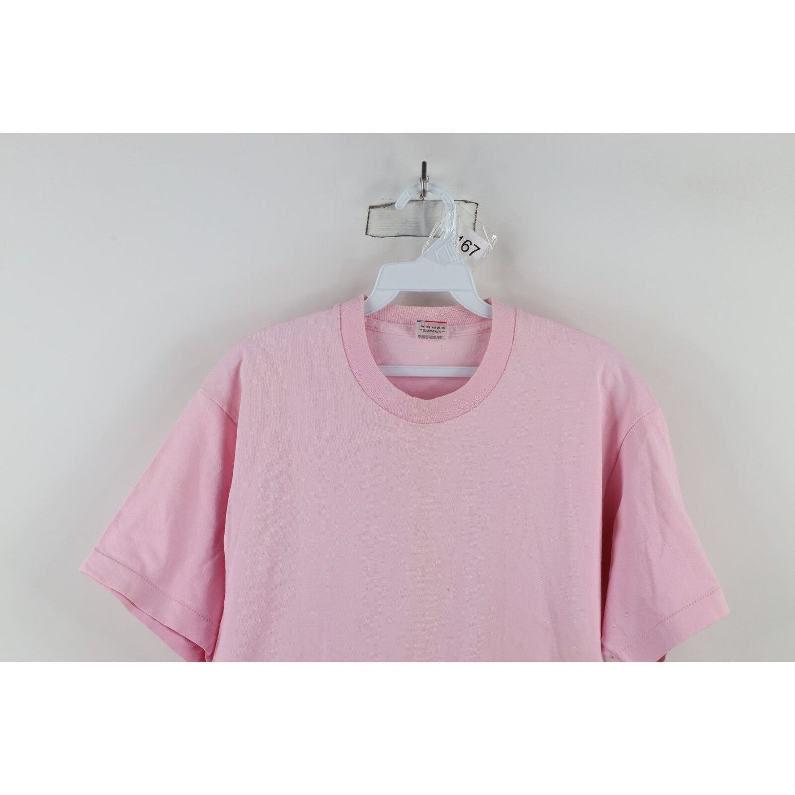 Vintage Vintage 90s Streetwear Distressed Blank Cotton T-Shirt Size US L / EU 52-54 / 3 - 2 Thumbnail