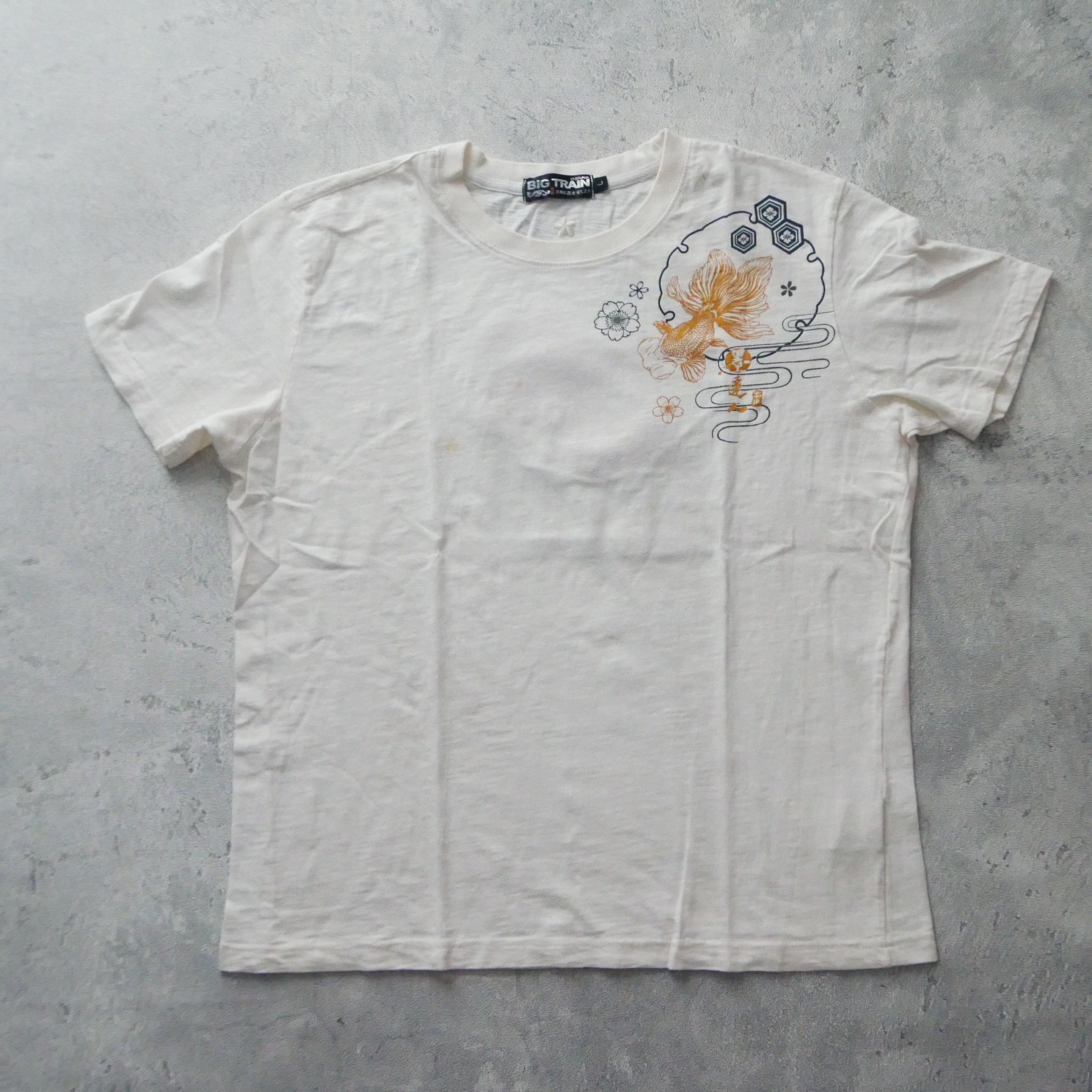 Japanese Brand Sukajan Japan Karakuri Tamashii Gold Fist White Tshirt Size US M / EU 48-50 / 2 - 1 Thumbnail