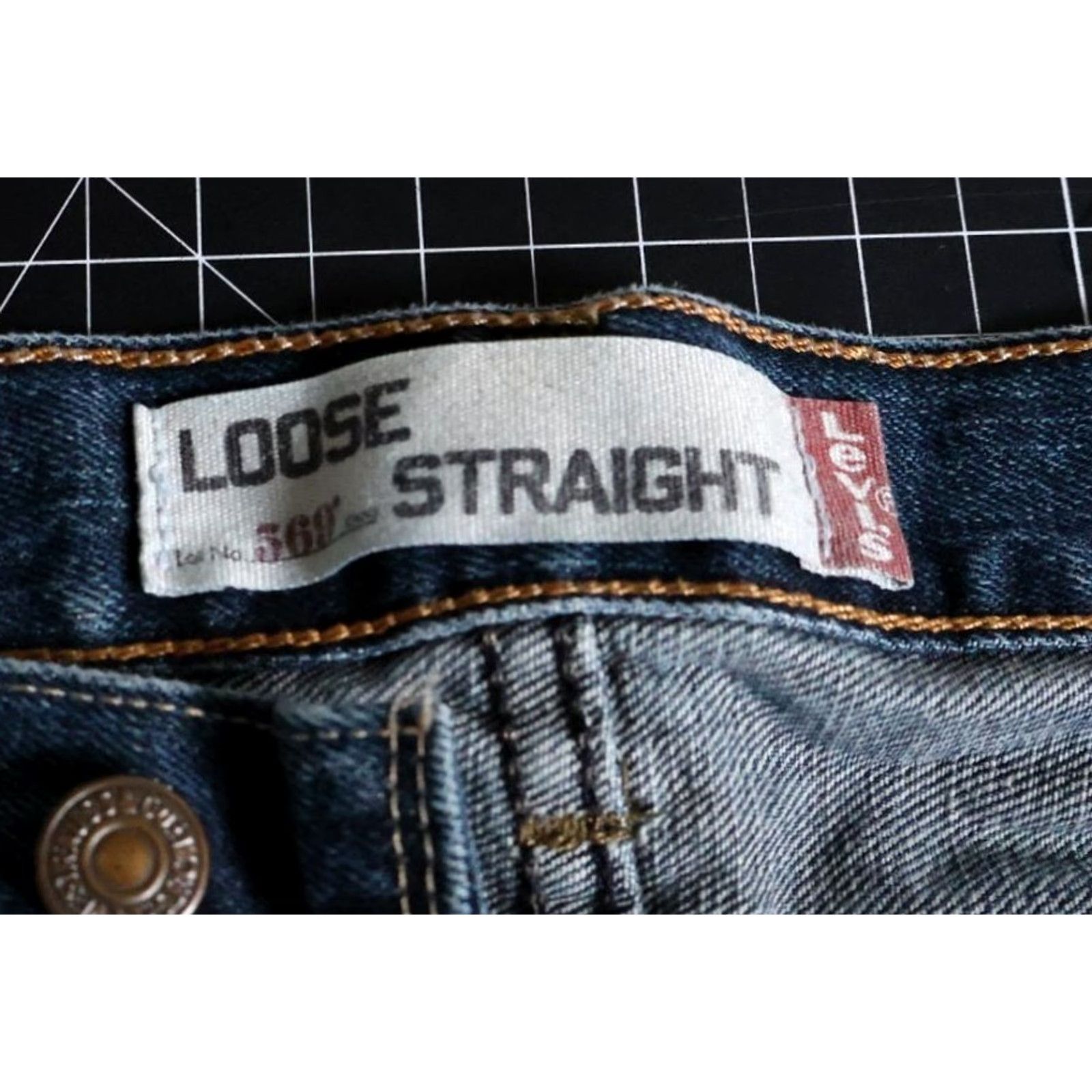 Levi's VINTAGE Levi's 569 Jeans Men 36 x 30 Blue Denim Skater 90s Grunge Retro Shirt? Size US 36 / EU 52 - 3 Thumbnail