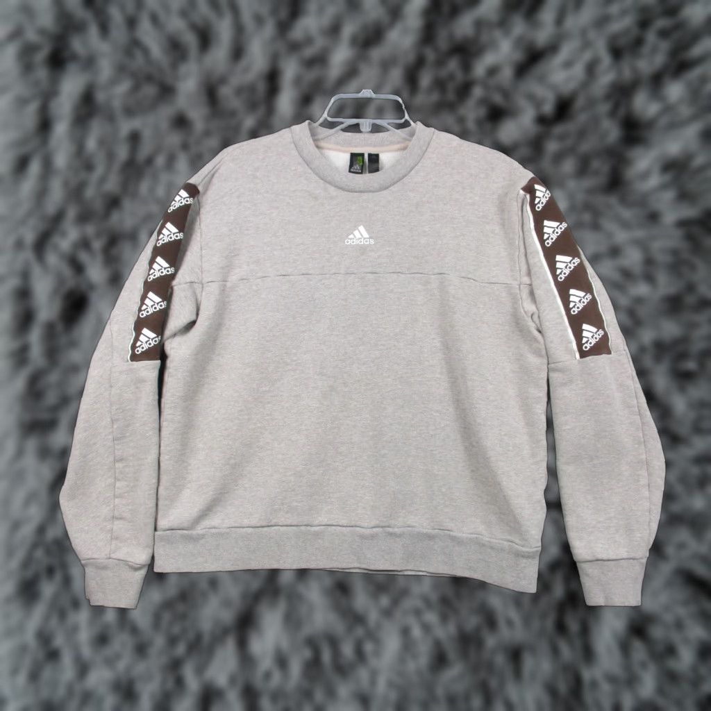 Adidas Adidas Sweatshirt Mens Medium Gray Trefoil Logo Crewneck Size US M / EU 48-50 / 2 - 1 Thumbnail