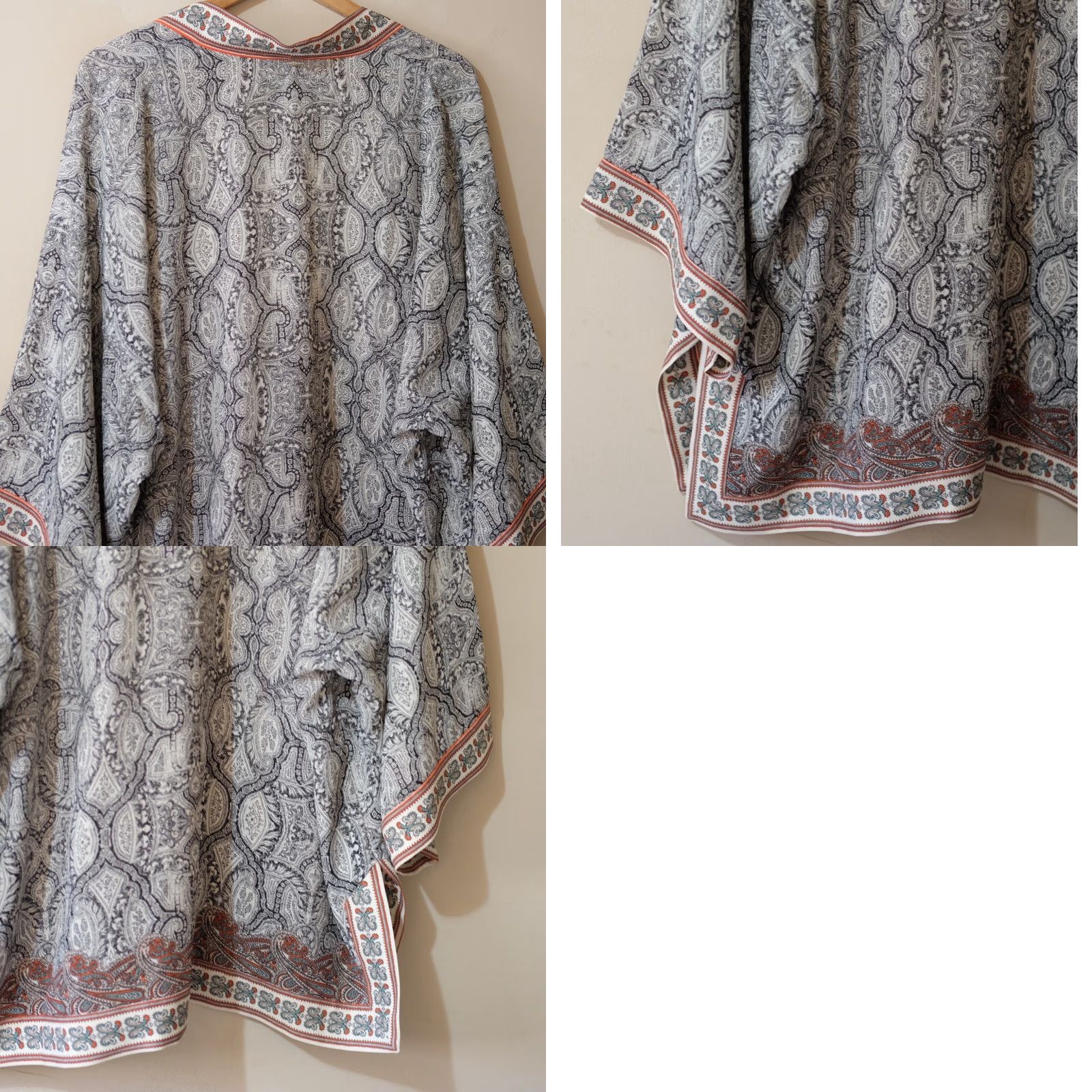Vintage Nwot! Max Studio Open Front Kimono Flowy Cardigan Women's 1X #H49-22 Size XL / US 12-14 / IT 48-50 - 8 Thumbnail