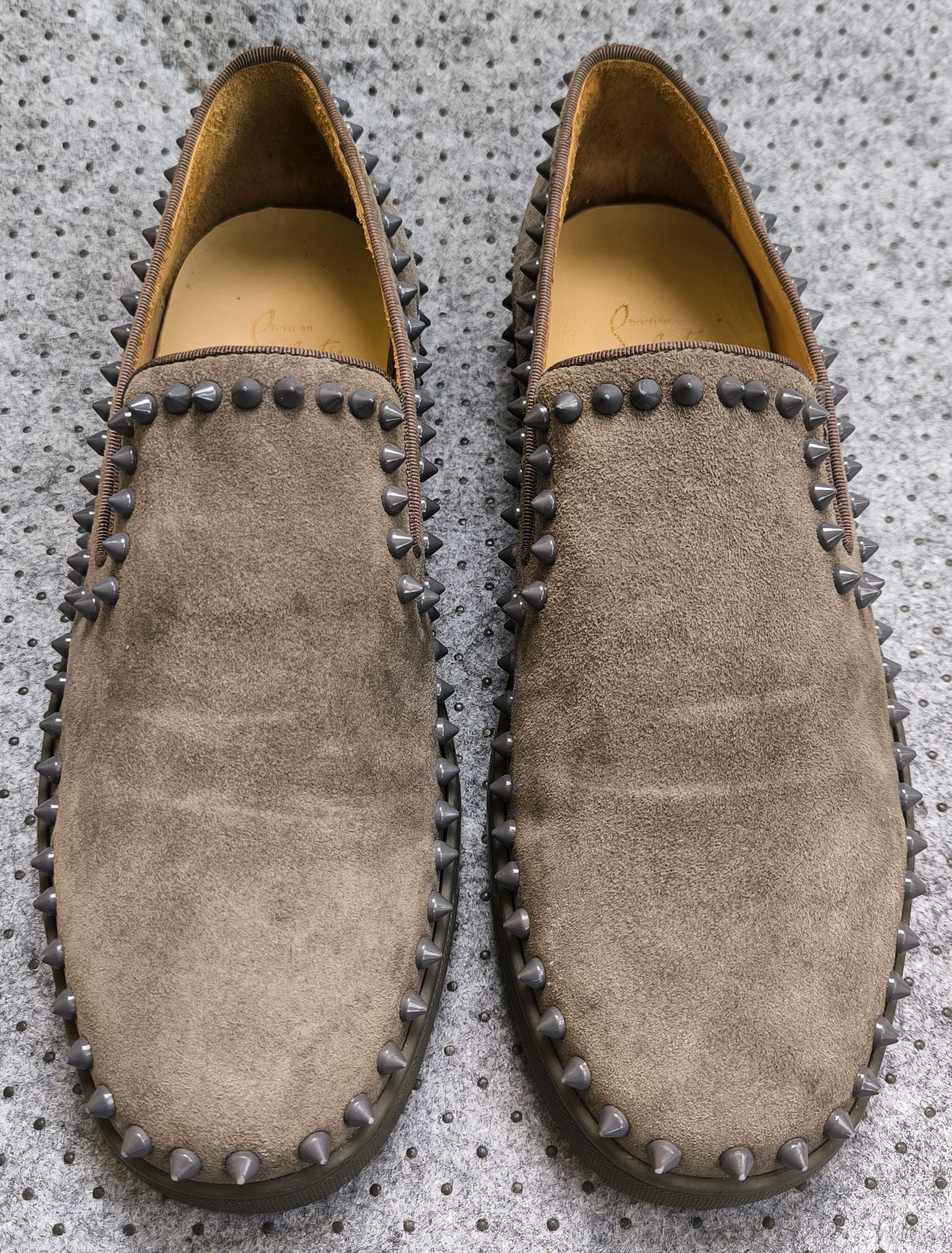 Christian Louboutin CHRISTIAN LOUBOUTIN Pik Boat slip-on sneakers grey suede Size US 8.5 / EU 41-42 - 2 Thumbnail