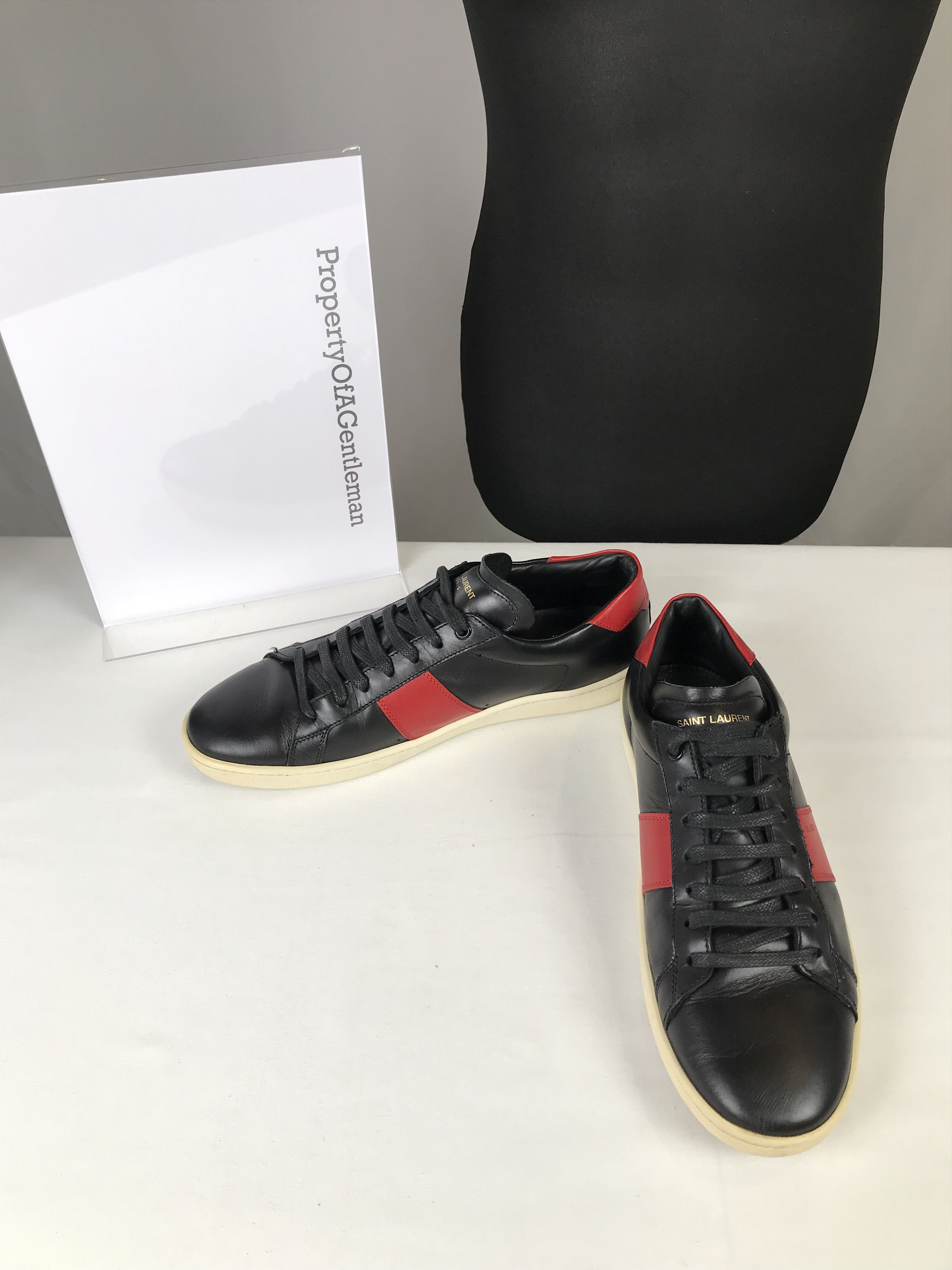 Saint Laurent Paris Saint Laurent Red & Black Low Top Sneaker Size US 10 / EU 43 - 3 Thumbnail