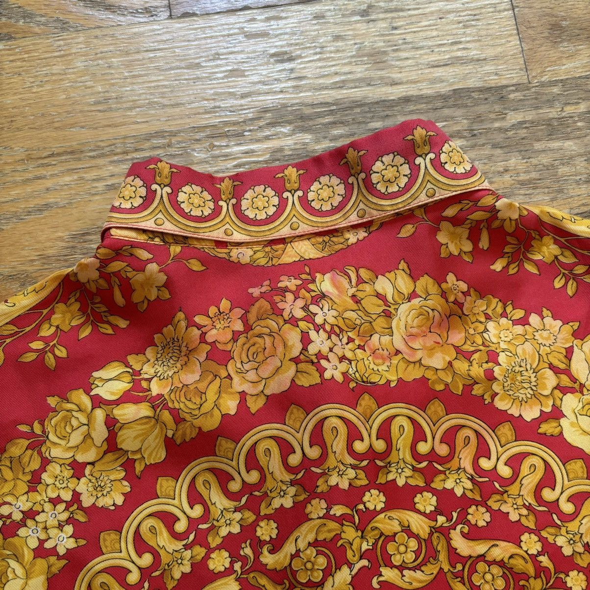 Versace c. 1992 Barocco Print Silk Shirt Size US S / EU 44-46 / 1 - 6 Thumbnail
