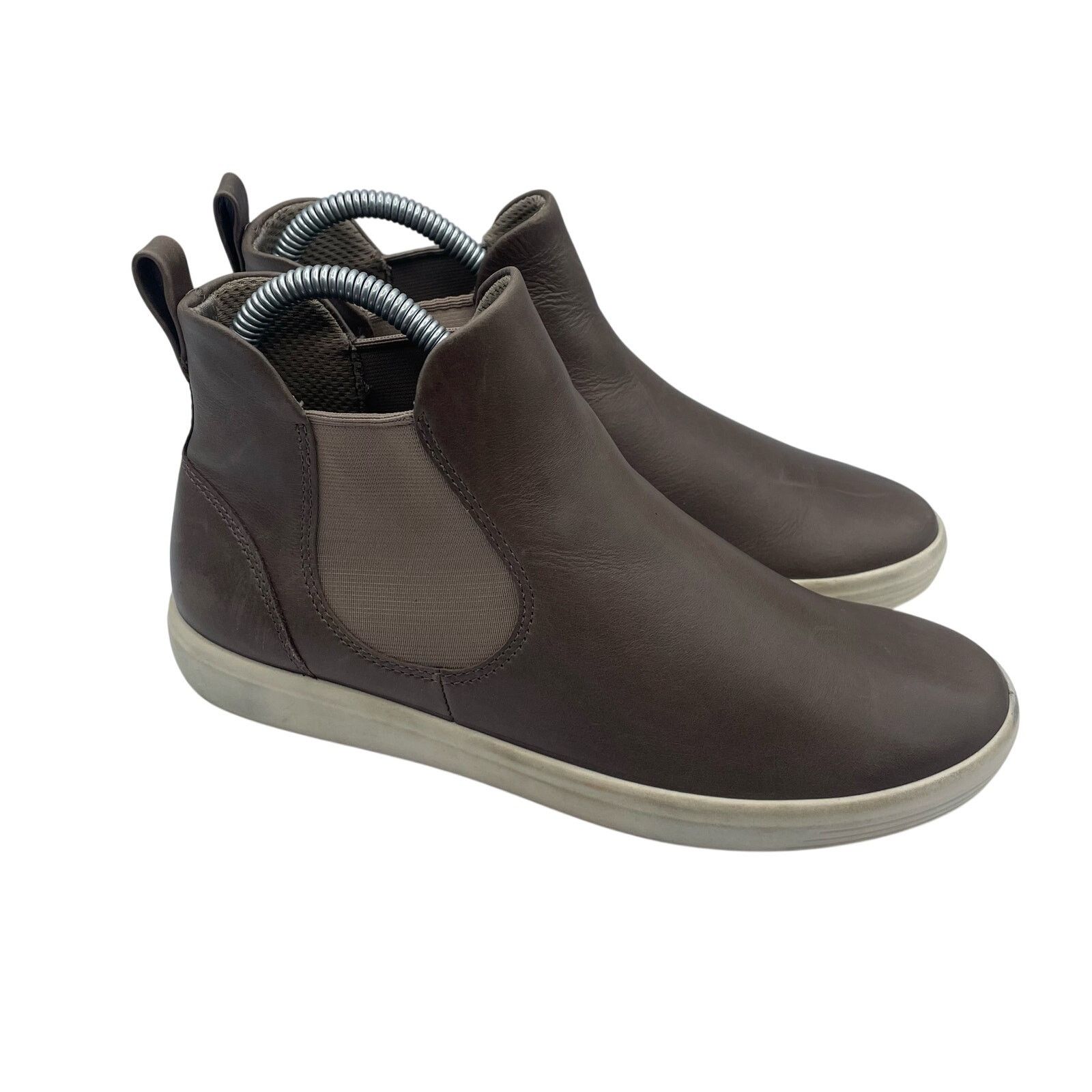 Ecco Ecco Chelsea Soft 7 Leather Boots Ankle Taupe Womens 37 Size US 6.5 / IT 36.5 - 2 Thumbnail