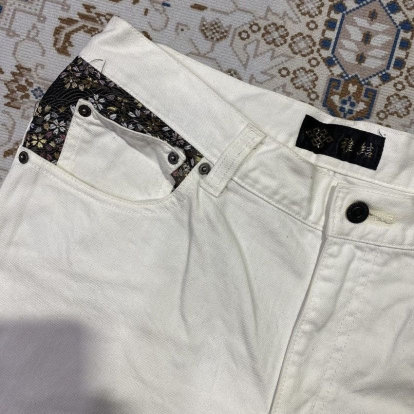 Japanese Brand × Vintage 2000s y2k japanese classic script karakuri style jeans Size US 34 / EU 50 - 5 Thumbnail