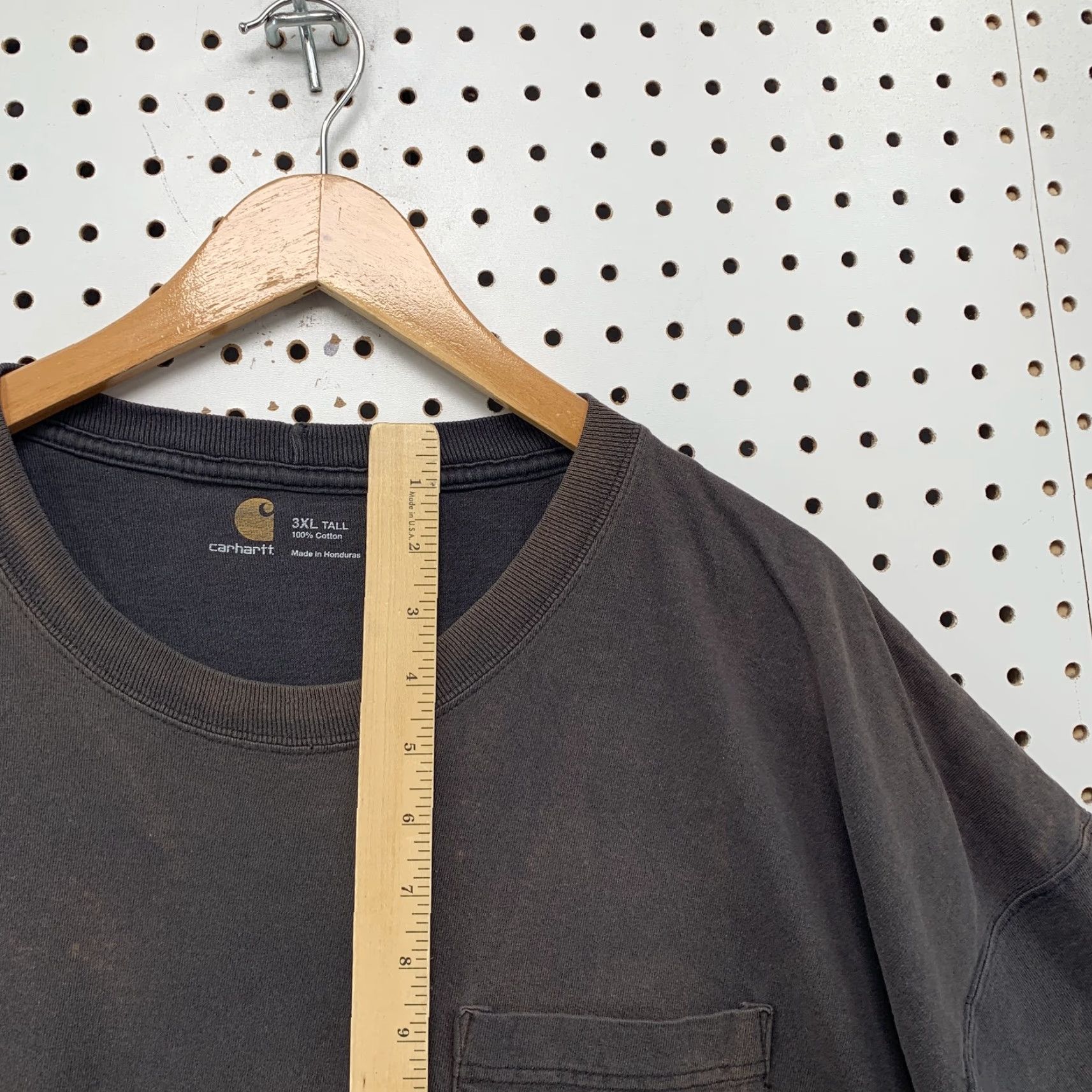Carhartt Carhartt Pocket T-Shirt Mens 3XLT Tall Faded Distressed Black Grunge Size US XXL / EU 58 / 5 - 5 Thumbnail