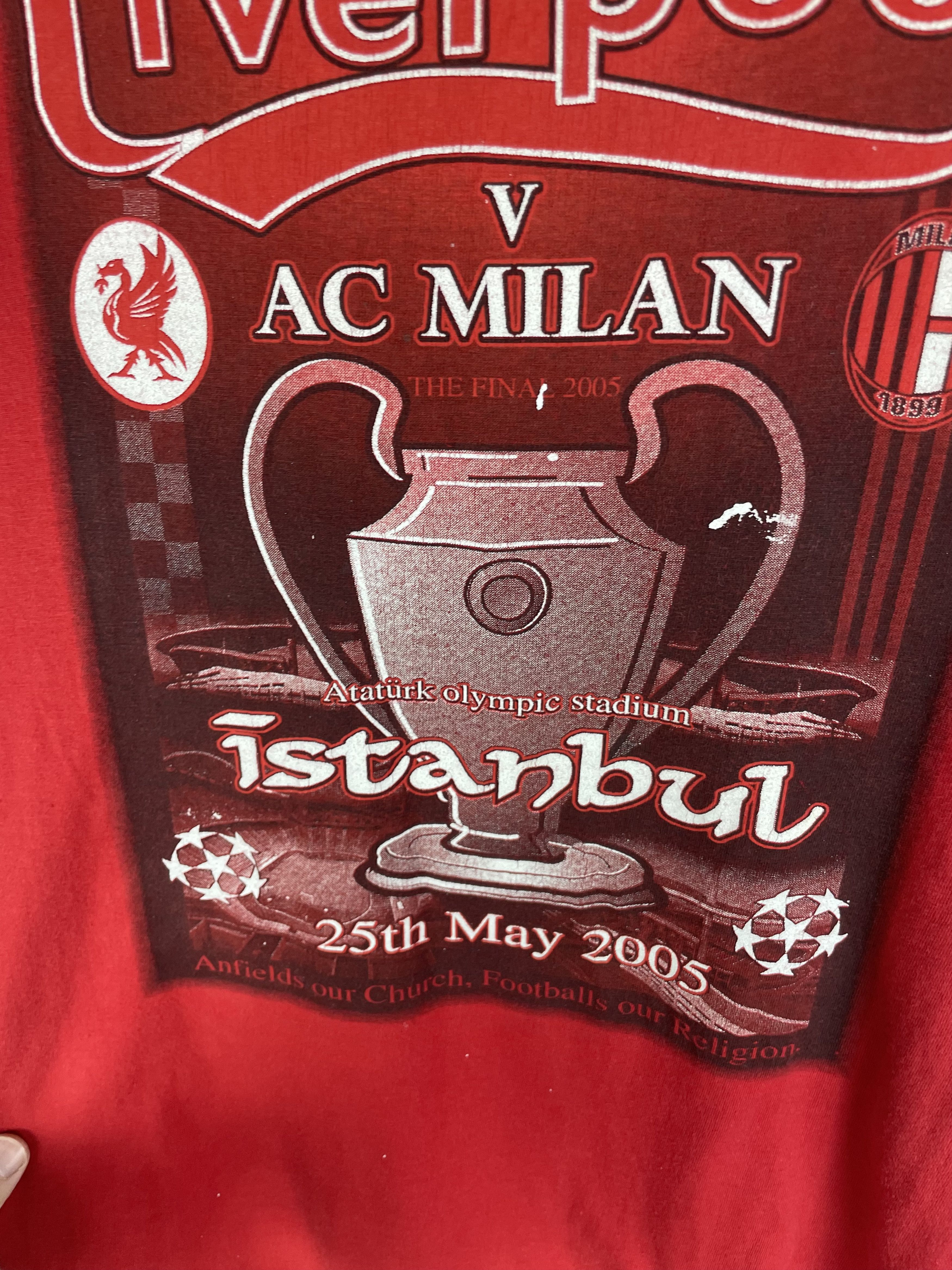 Vintage Vintage Liverpool AC Milan 2007 Final Champions League Tee Size US L / EU 52-54 / 3 - 7 Thumbnail