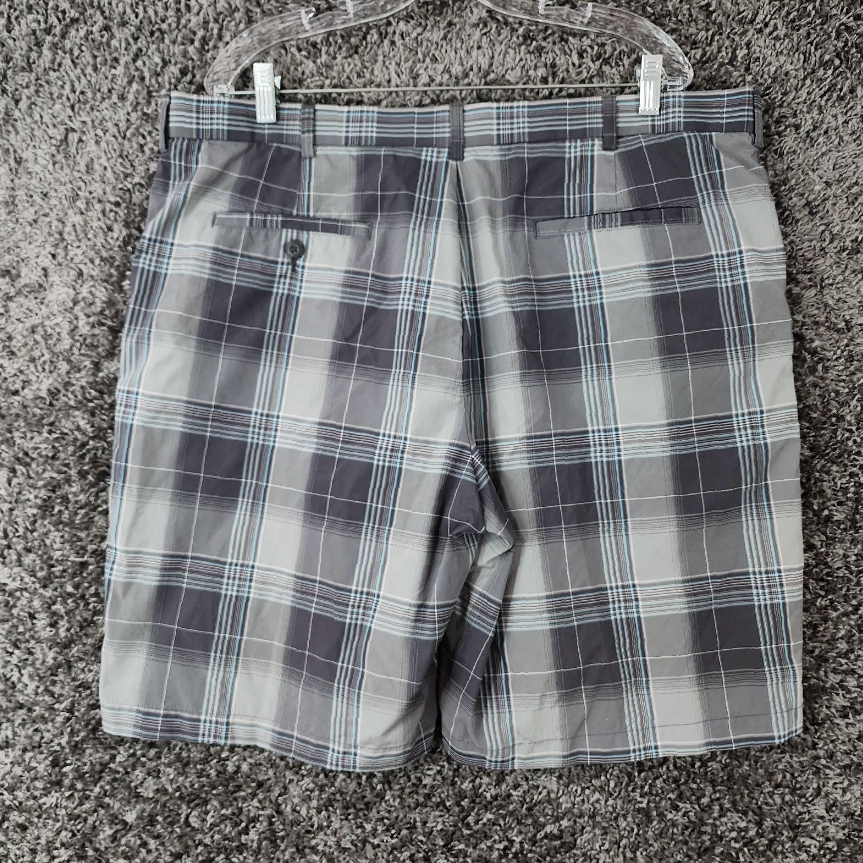 Hogan Ben Hogan Mens Gray Plaid Chino Golf Shorts Size 40 Size US 40 / EU 56 - 3 Thumbnail