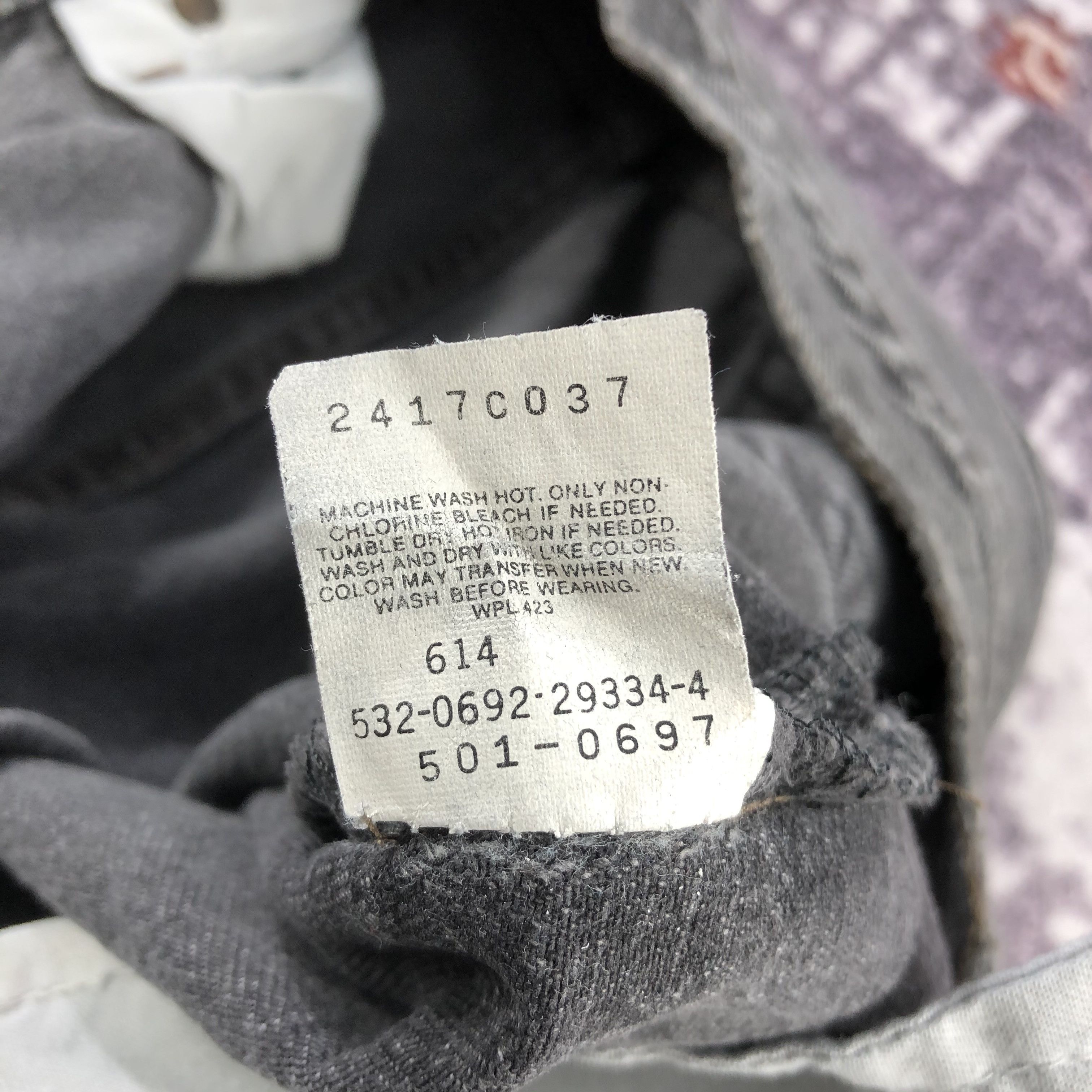 Levi's Vintage 90s Faded Black Levis 501 Jeans-JM2272 Size US 36 / EU 52 - 15 Thumbnail