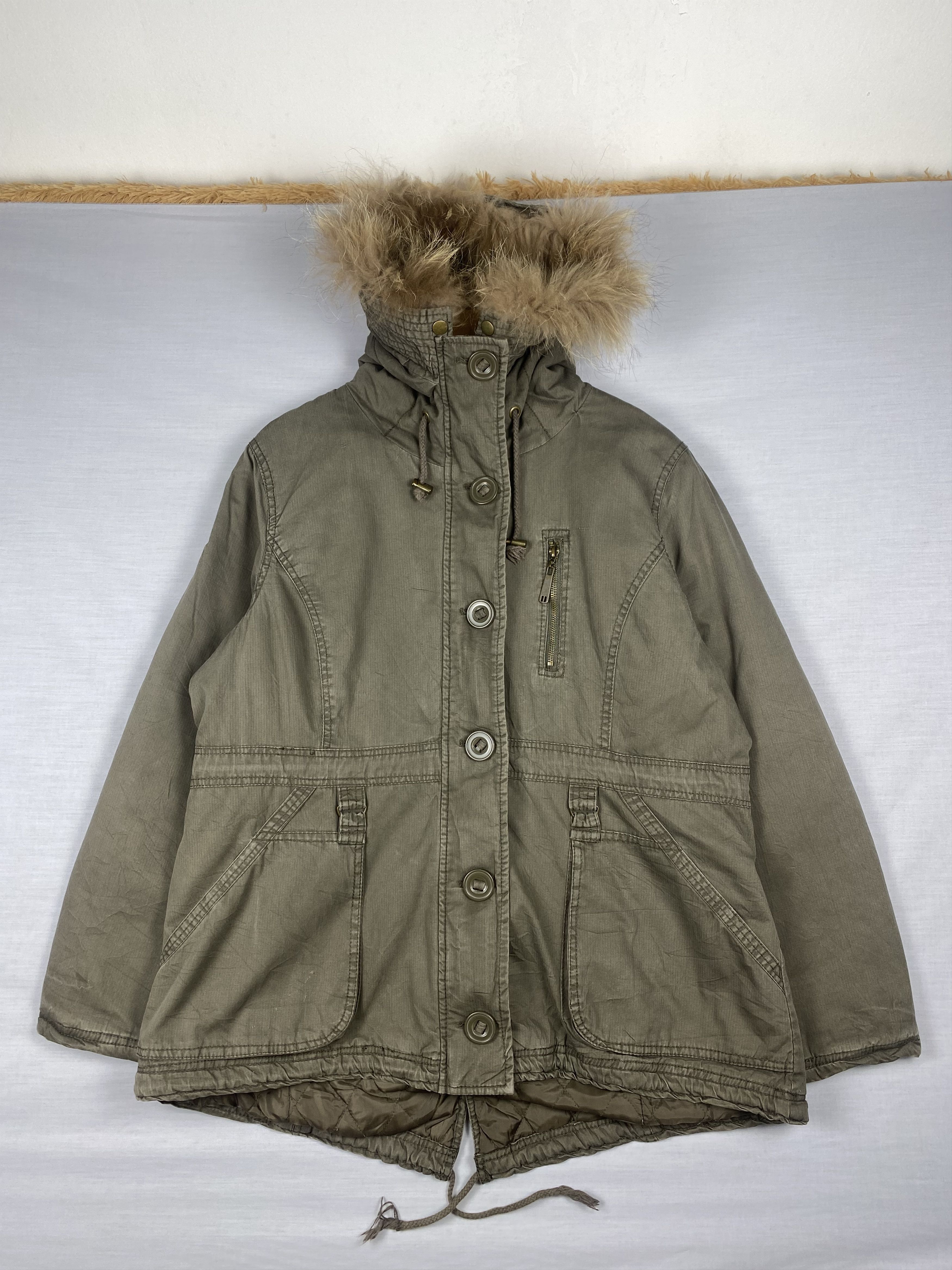 ☆人気☆【OPEN YY】☆OVERSIZED FAUX FUR HOOD PARK.A☆ OVERSIZED FAUX FUR HOOD PARKA, KHAKI