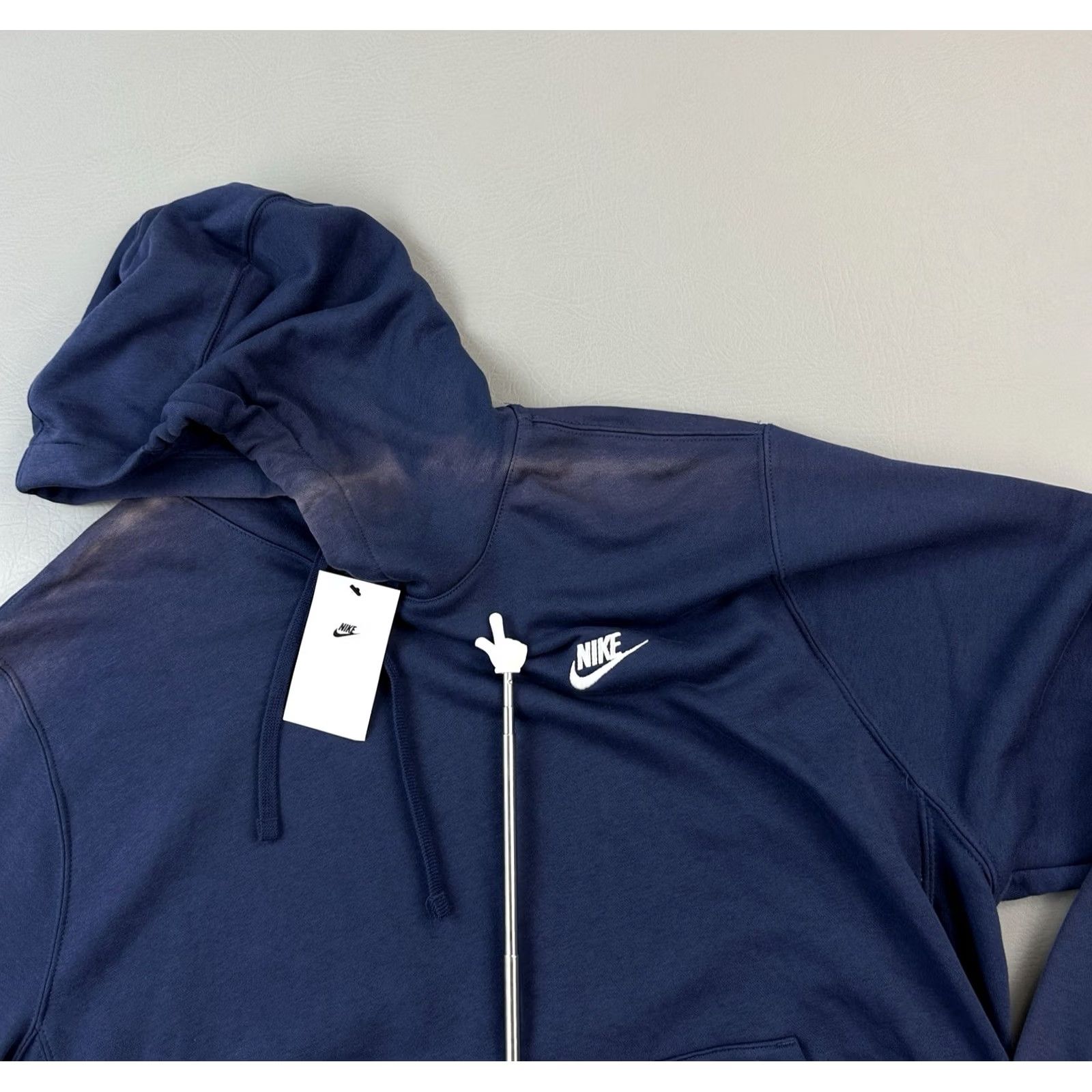 Nike Nike Sportswear Hoodie Mens XL Navy Embroidered Swoosh Logo Pullover Size US XL / EU 56 / 4 - 2 Thumbnail