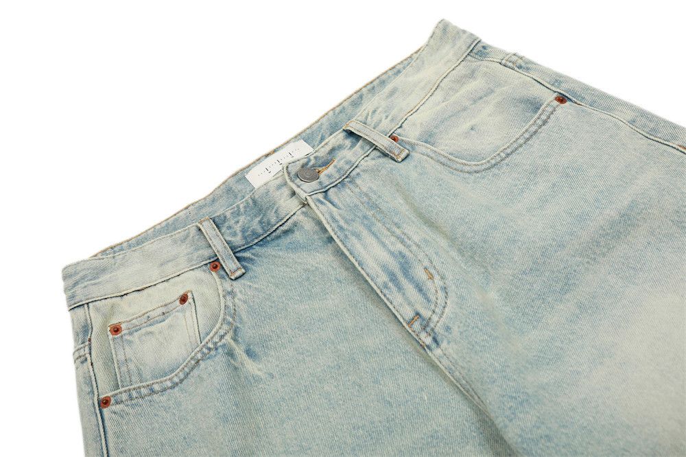 Japanese Brand × Jean Men's casual punk light washed distressed loose ripped jeans Size US 32 / EU 48 - 4 Thumbnail