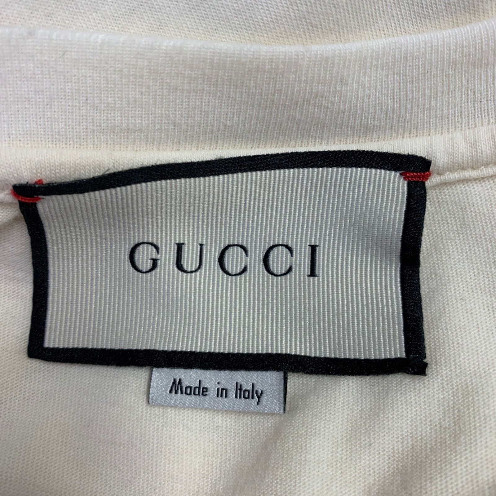 Gucci GUCCI Size S Cream Red Black Print Short Sleeve T-shirt Size US S / EU 44-46 / 1 - 5 Thumbnail