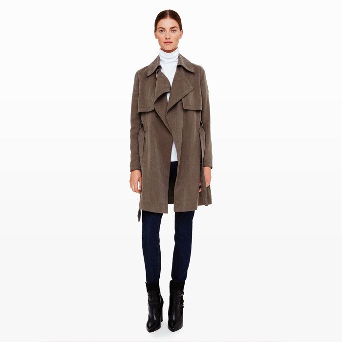 Club Monaco Club Monaco Soft Olive Trench Coat Raincoat Overcoat Size XS / US 0-2 / IT 36-38 - 1 Thumbnail