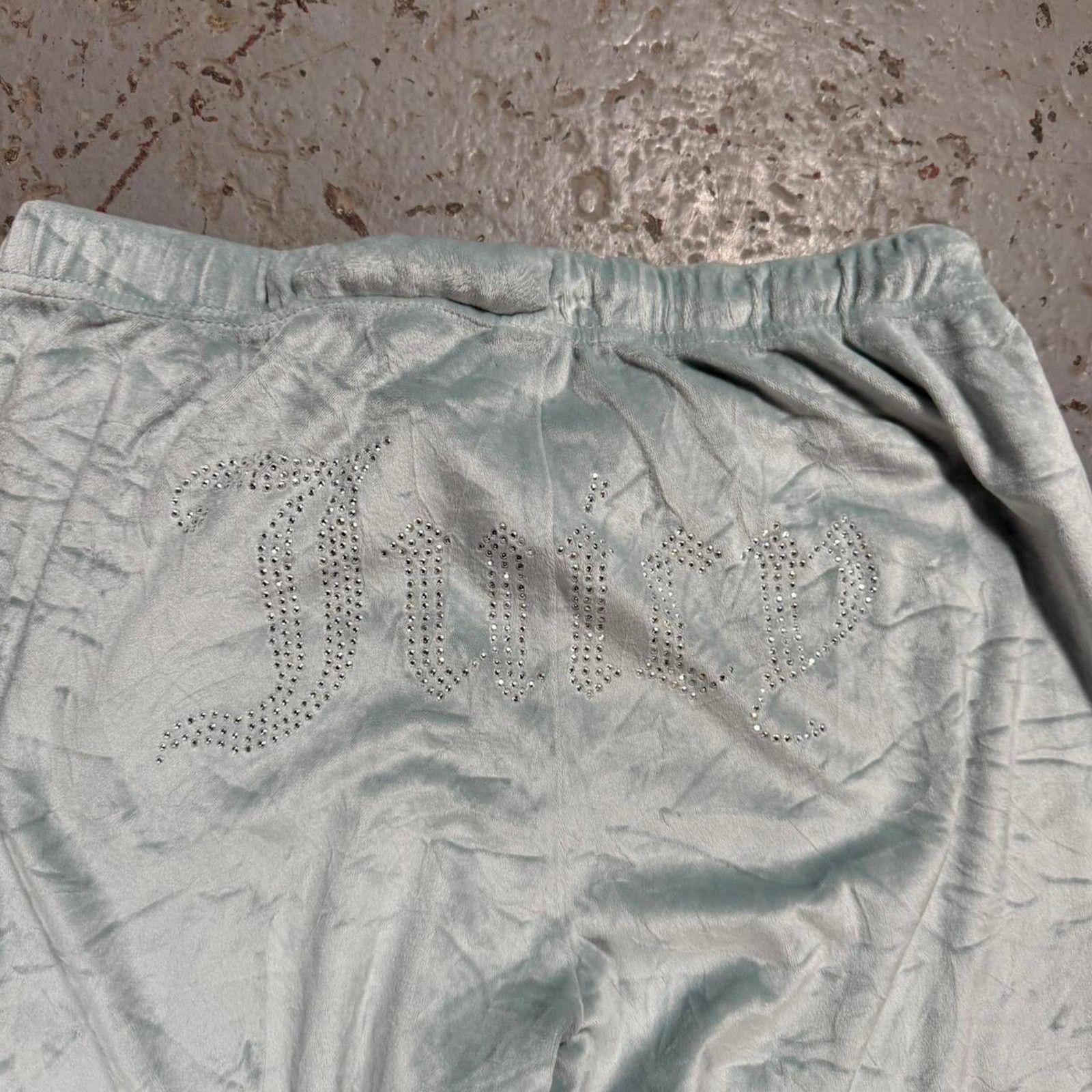 Juicy Couture Blue/green pearl velvet juicy sweatpants Size 28" / US 6 / IT 42 - 4 Thumbnail