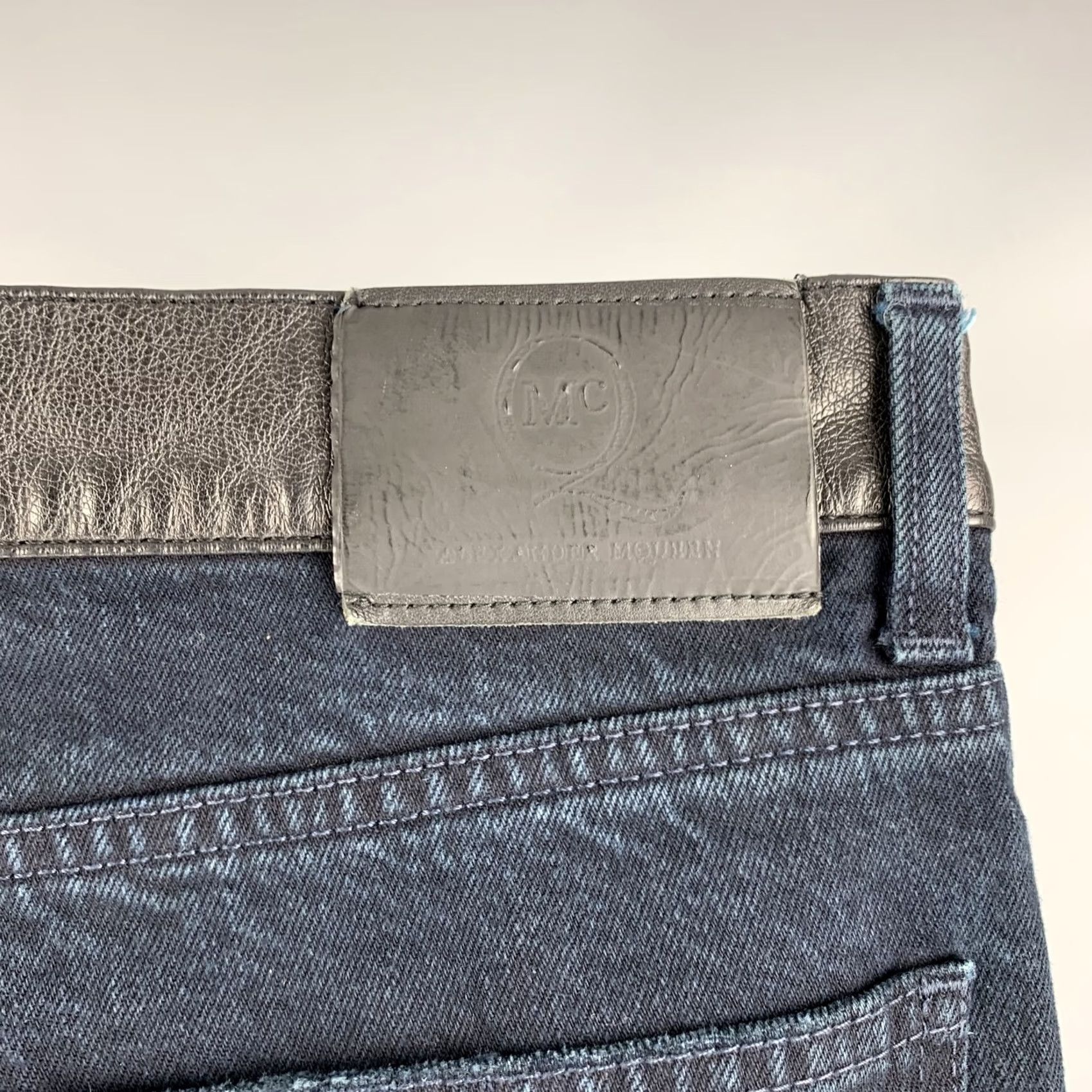 McQ Alexander McQueen MCQ by ALEXANDER MCQUEEN Size 32 Navy Distressed Cotton Jeans Men Size US 32 / EU 48 - 4 Thumbnail