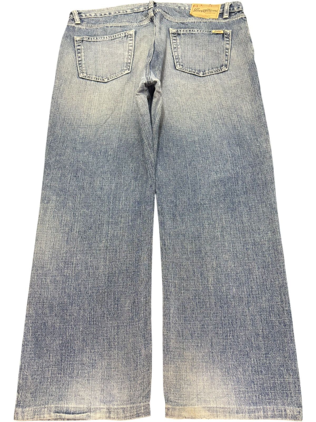 Levi's Vintage 90s Levis Faded Wash Distressed Loose Jeans Size US 38 / EU 54 - 2 Thumbnail