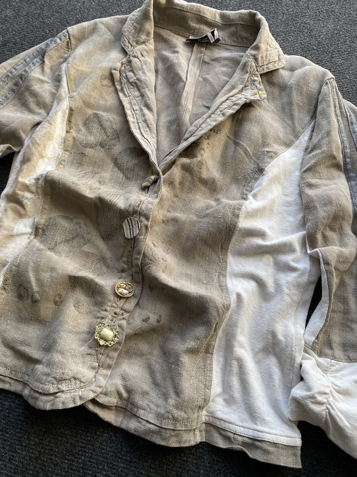 Elisa Cavaletti 🔥Elisa Cavaletii Beige designer blazer m rare linen Size M / US 6-8 / IT 42-44 - 2 Thumbnail