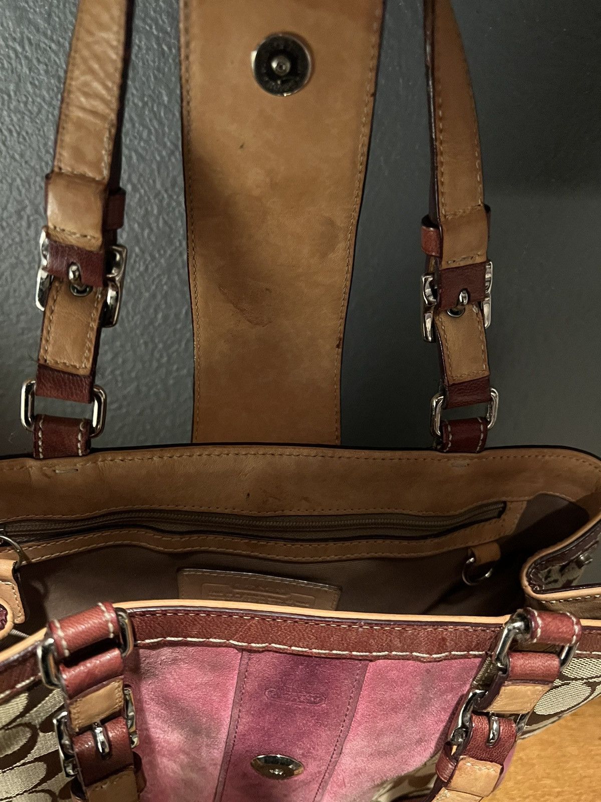 Coach Coach Womens F04Q-7056 Purple Pink Brown Size ONE SIZE - 24 Thumbnail