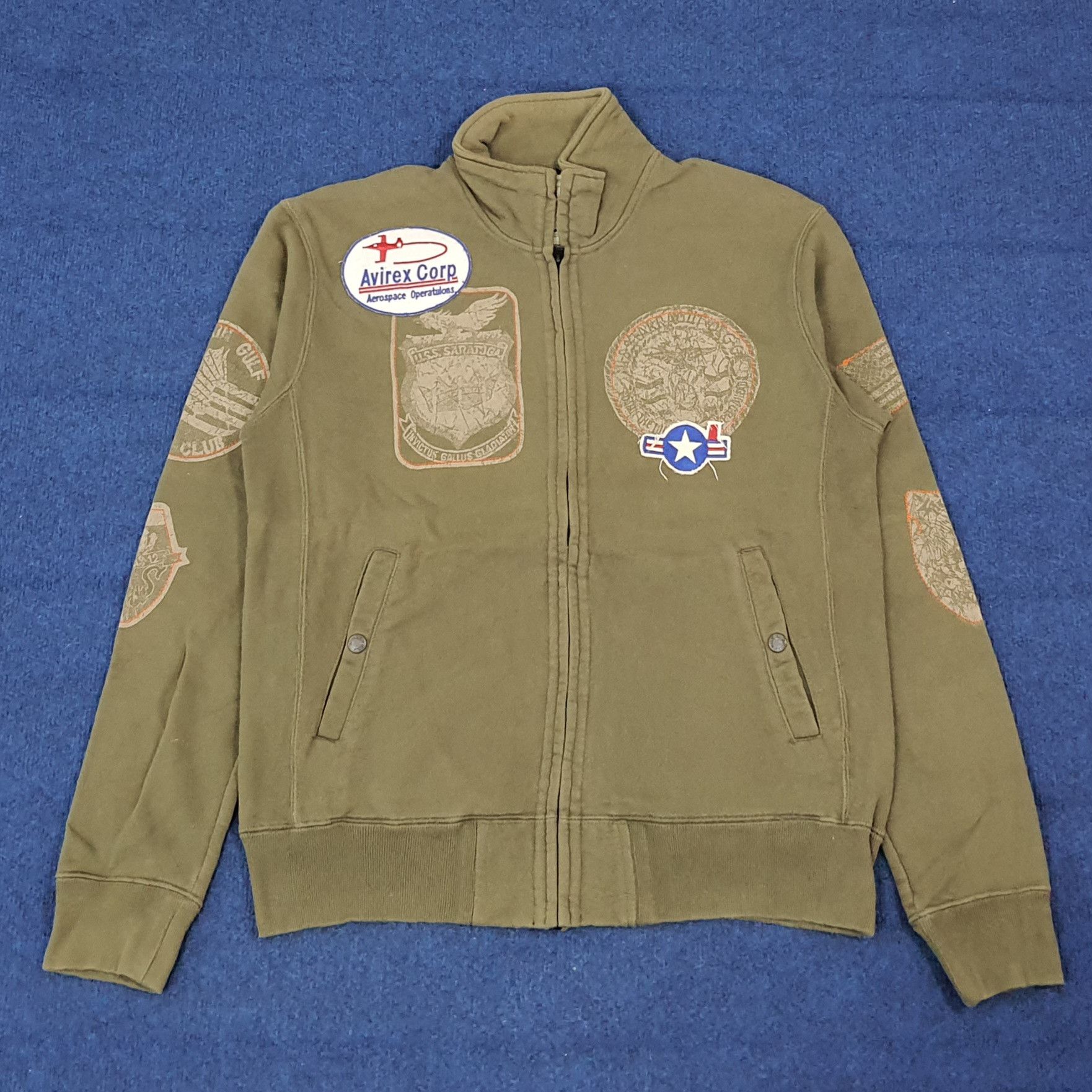 Avirex Vintage Avirex Corp Aerospace Zipper Sweatshirt C270N2 Size US M / EU 48-50 / 2 - 1 Thumbnail