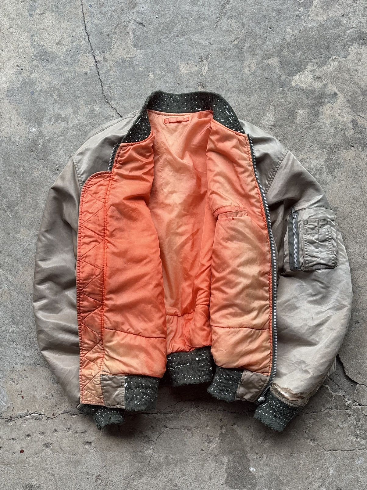 Other Distressed!! Sashiko MA-1 Bomber Flight Jacket 1 of 1 Size US XL / EU 56 / 4 - 11 Thumbnail