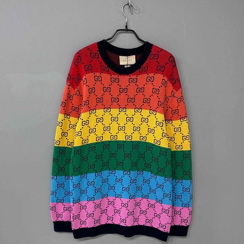 Gucci Gucci Inlaid flower logo multi-color sweater 2506-Nextarrow Size US S / EU 44-46 / 1 - 1 Thumbnail
