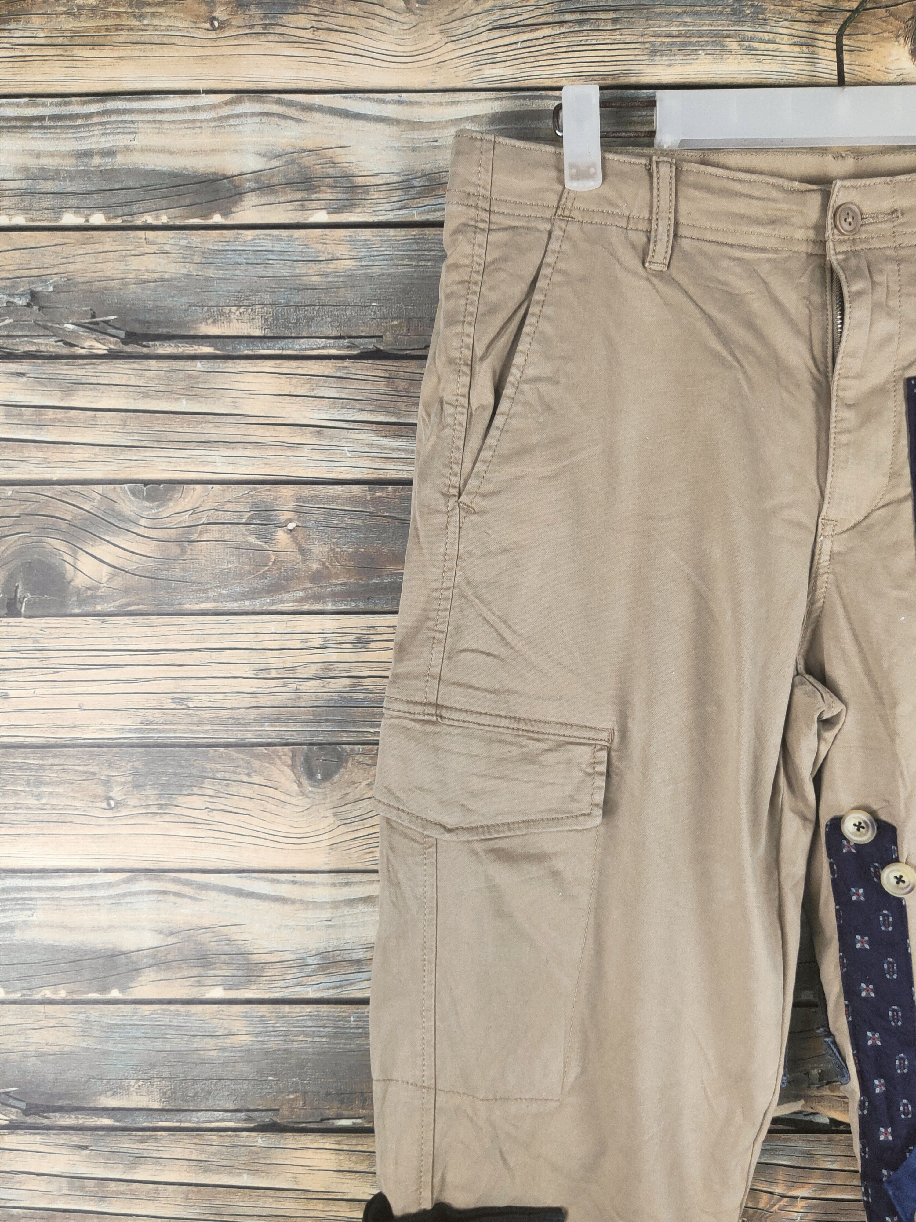 Japanese Brand DL Uniqlo Beige Multipocket Custom Pants #46-025 Size US 32 / EU 48 - 3 Thumbnail