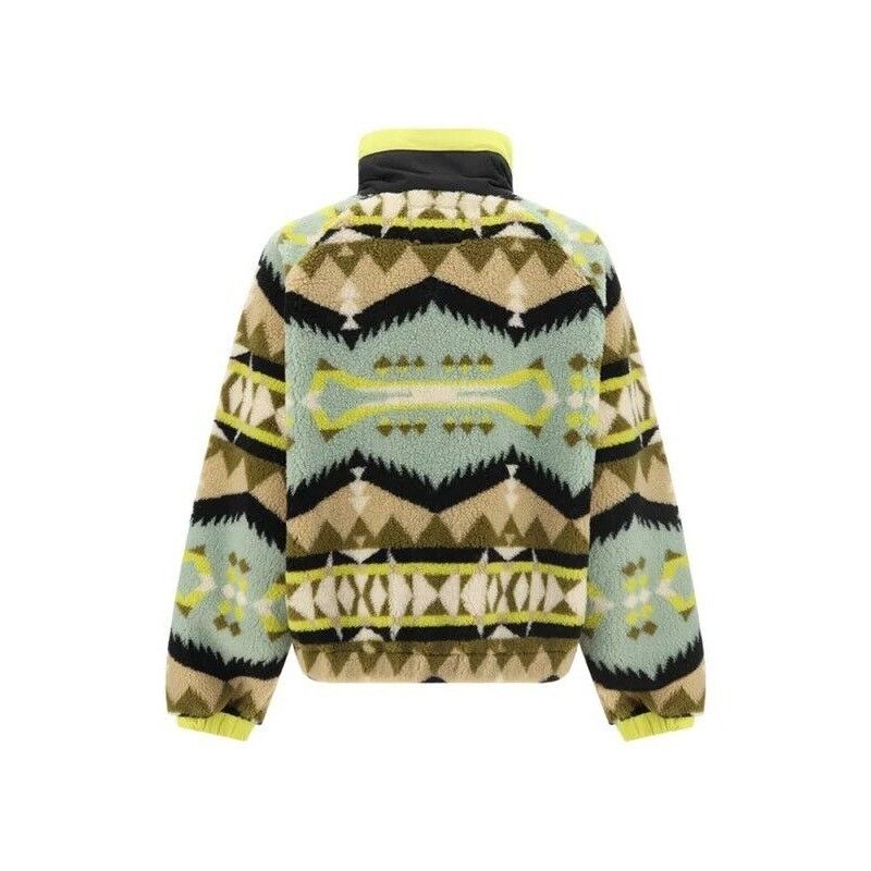 Woolrich Woolen Mills Jacquard Sherpa Fleece Jacket Size M / US 6-8 / IT 42-44 - 4 Thumbnail