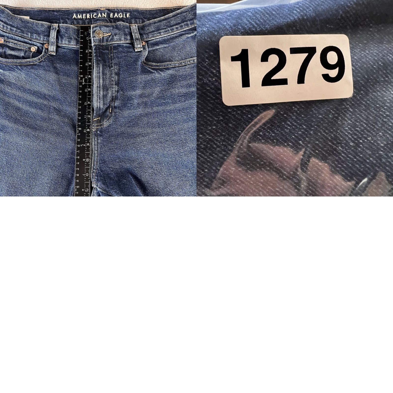 American Eagle Outfitters American Eagle Outfitters Jeans Womens 10 Short Blue Super High Rise Straight Stretch Denim Size 24" / US 00 / IT 34 - 8 Thumbnail