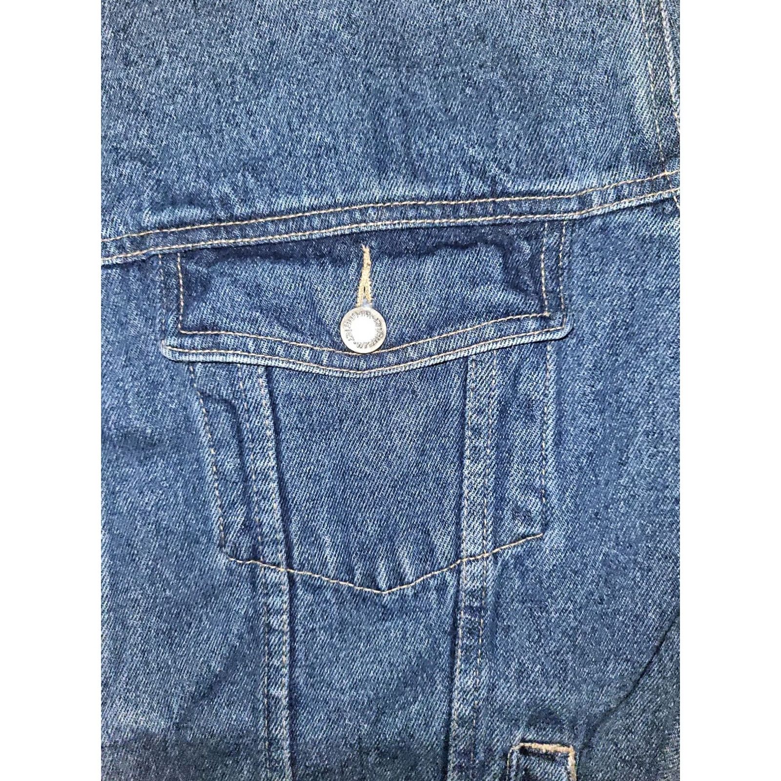 Wrangler VINTAGE Wrangler Hero Denim Trucker Jacket Mens Large Blue Denim 90s Western Pocket Flap Pockets Logo Button Collared Jacket Size US L / EU 52-54 / 3 - 5 Thumbnail