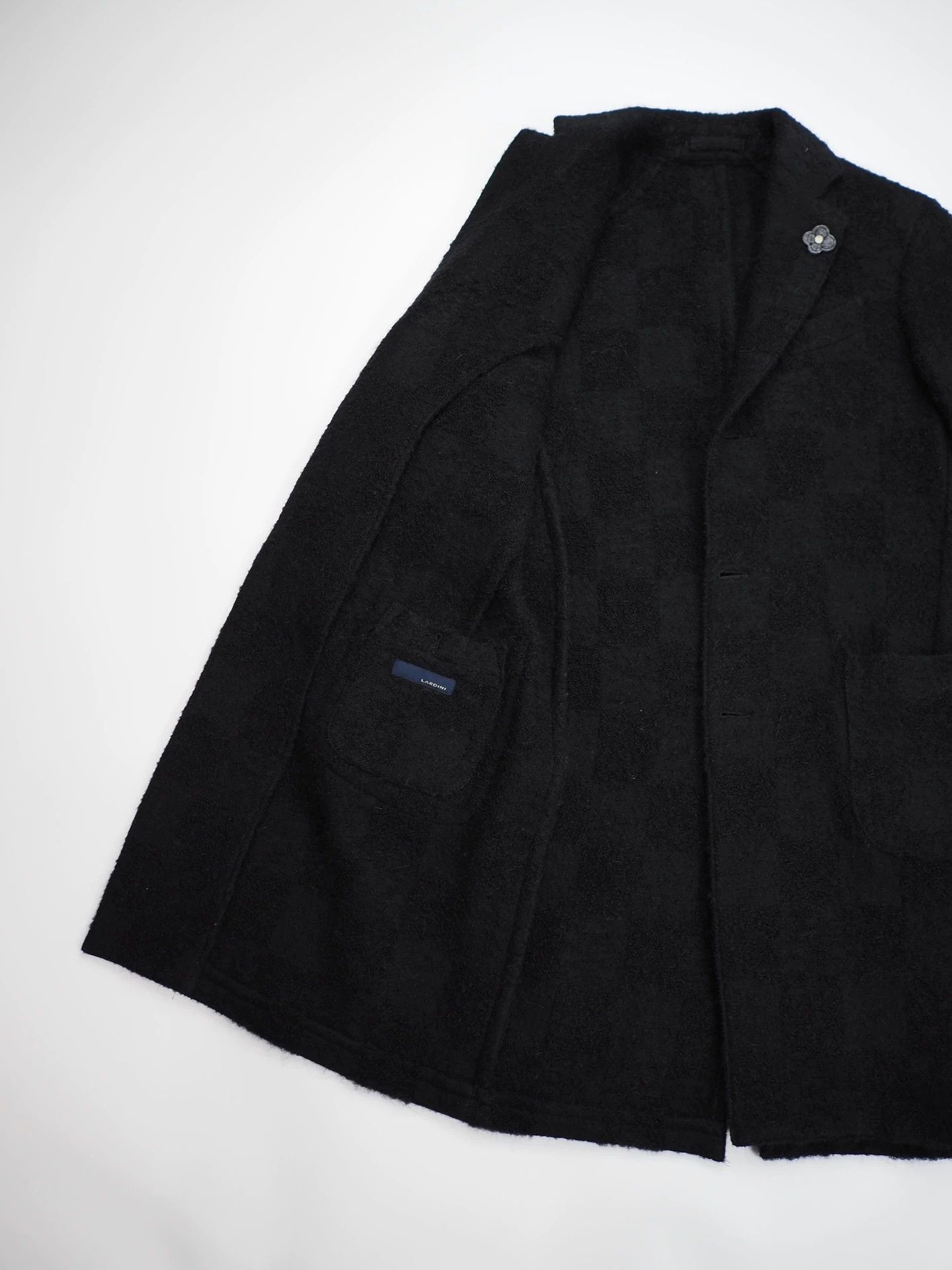 Lardini 14FW#Lardini Black Handmade Wool Blend Coat Size US S / EU 44-46 / 1 - 5 Thumbnail