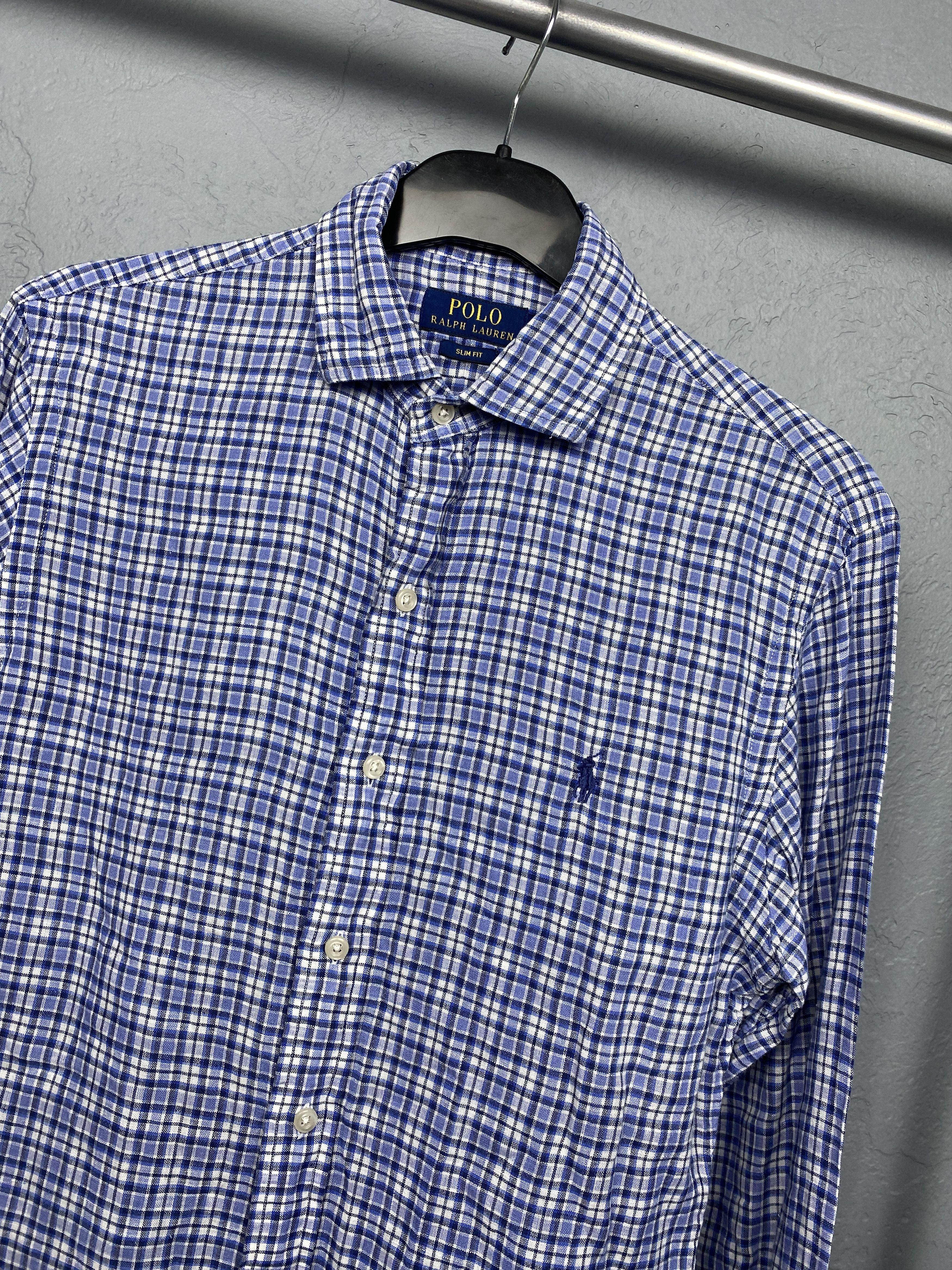 Polo Ralph Lauren × Ralph Lauren × Vintage Polo Ralph Lauren Mens LINEN Long Sleeve Shirt Y2K Size US S / EU 44-46 / 1 - 2 Thumbnail