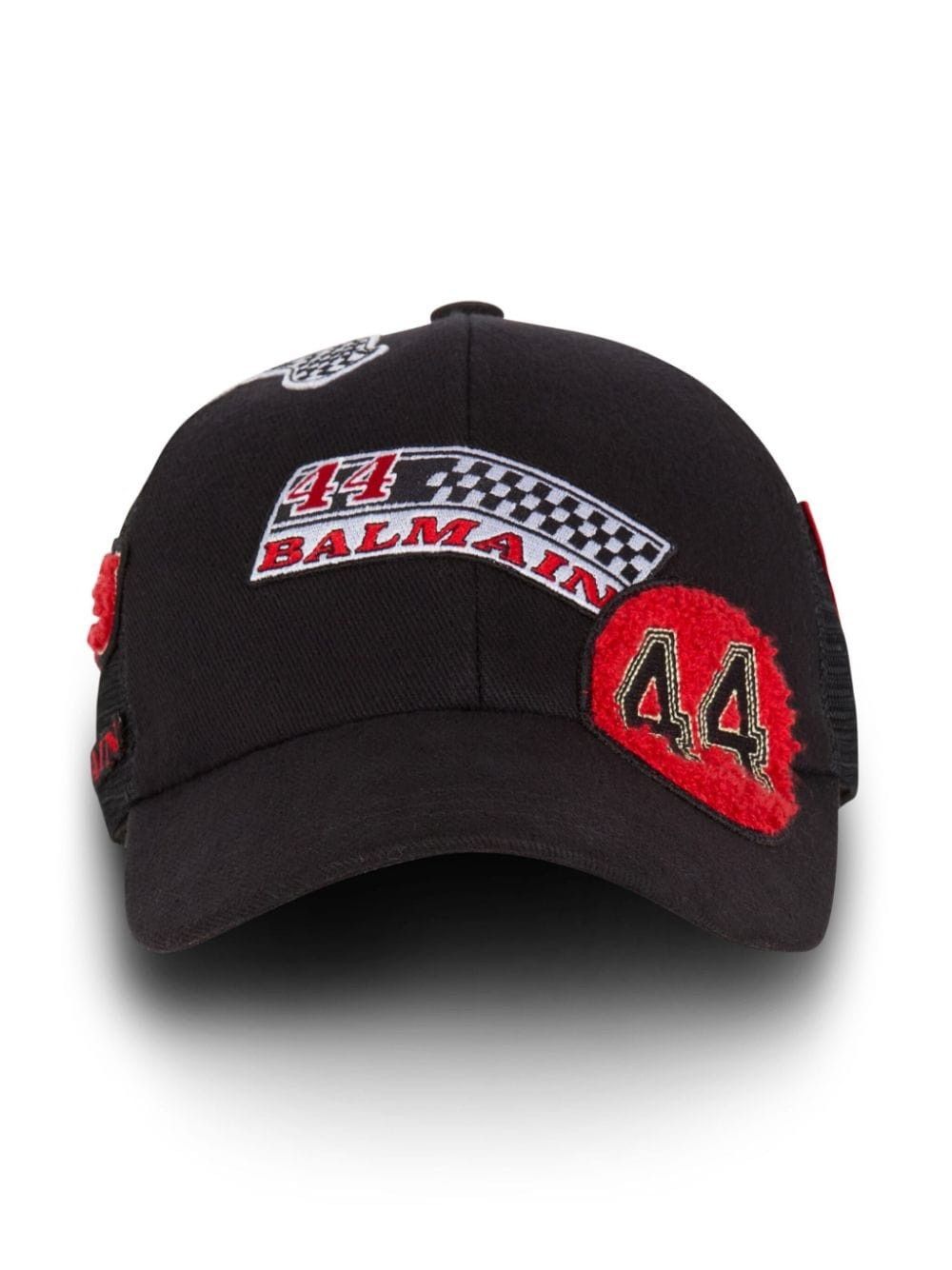 Balmain o1s1wg111025 Size: OS/Racing Cotton Cap in Black Size ONE SIZE - 2 Thumbnail