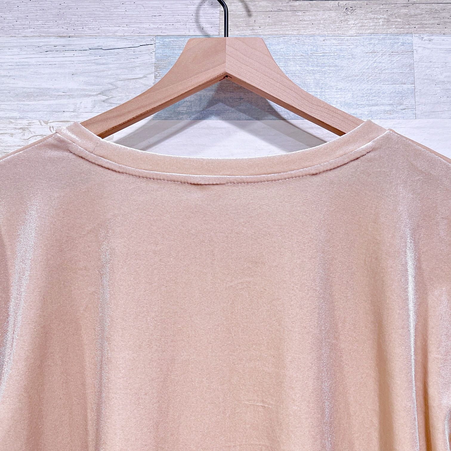 Old Navy Old Navy Velvet Ruffle Sleeve Top Ivory Blush Womens Large Size L / US 10 / IT 46 - 5 Thumbnail