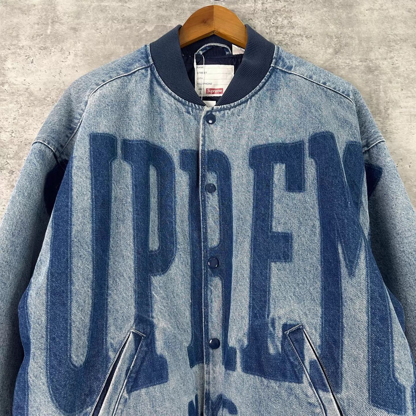Supreme Supreme Logo Print Washed Denim Padded Jacket L 99 New Size US L / EU 52-54 / 3 - 4 Thumbnail