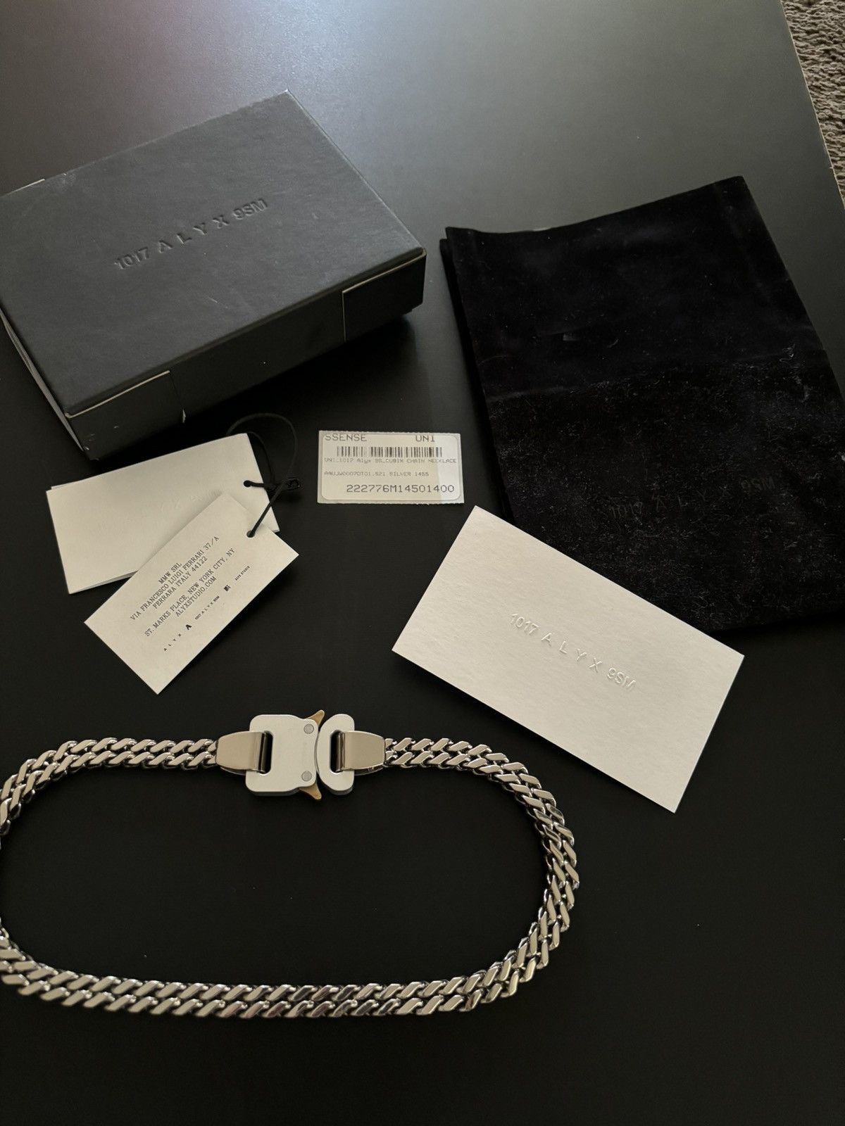 image of 1017 Alyx 9Sm 1017 Alyx Cubix Chain/necklace in Silver, Men's